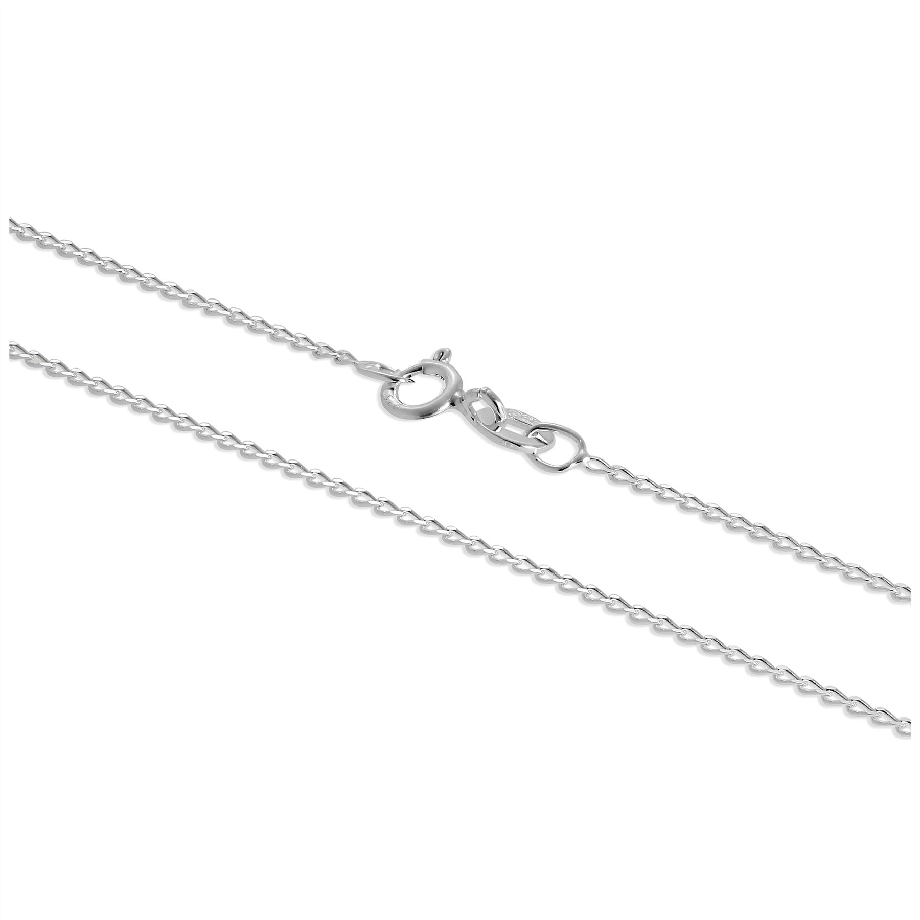 Sterling Silver 1mm Long Curb Chain 14 - 32 Inches Chains - Picture 15 of 63