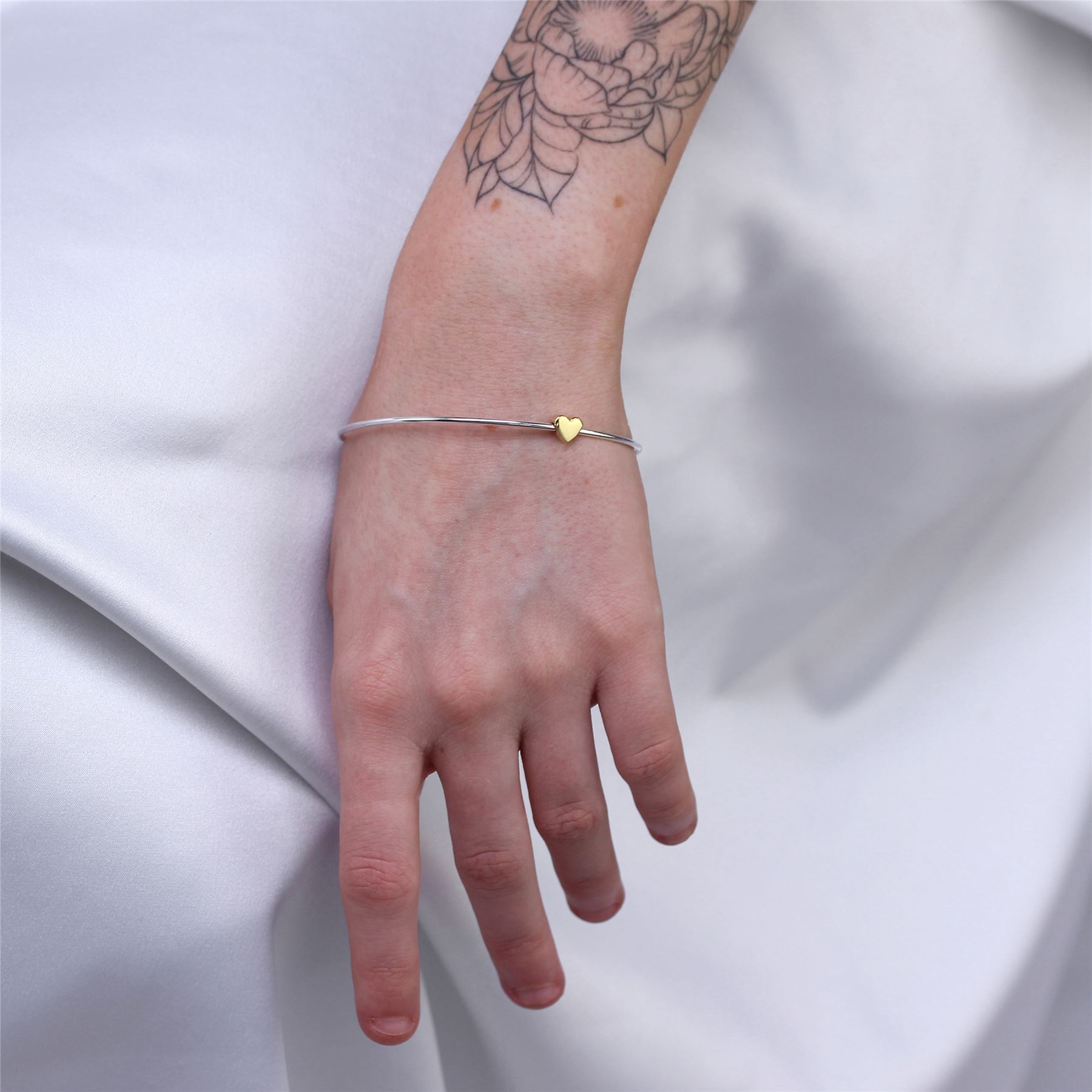 Sterling Silber Stapel Armreif mit Alphabet Buchstaben Perle A-Z & Herz - Bild 31 von 60