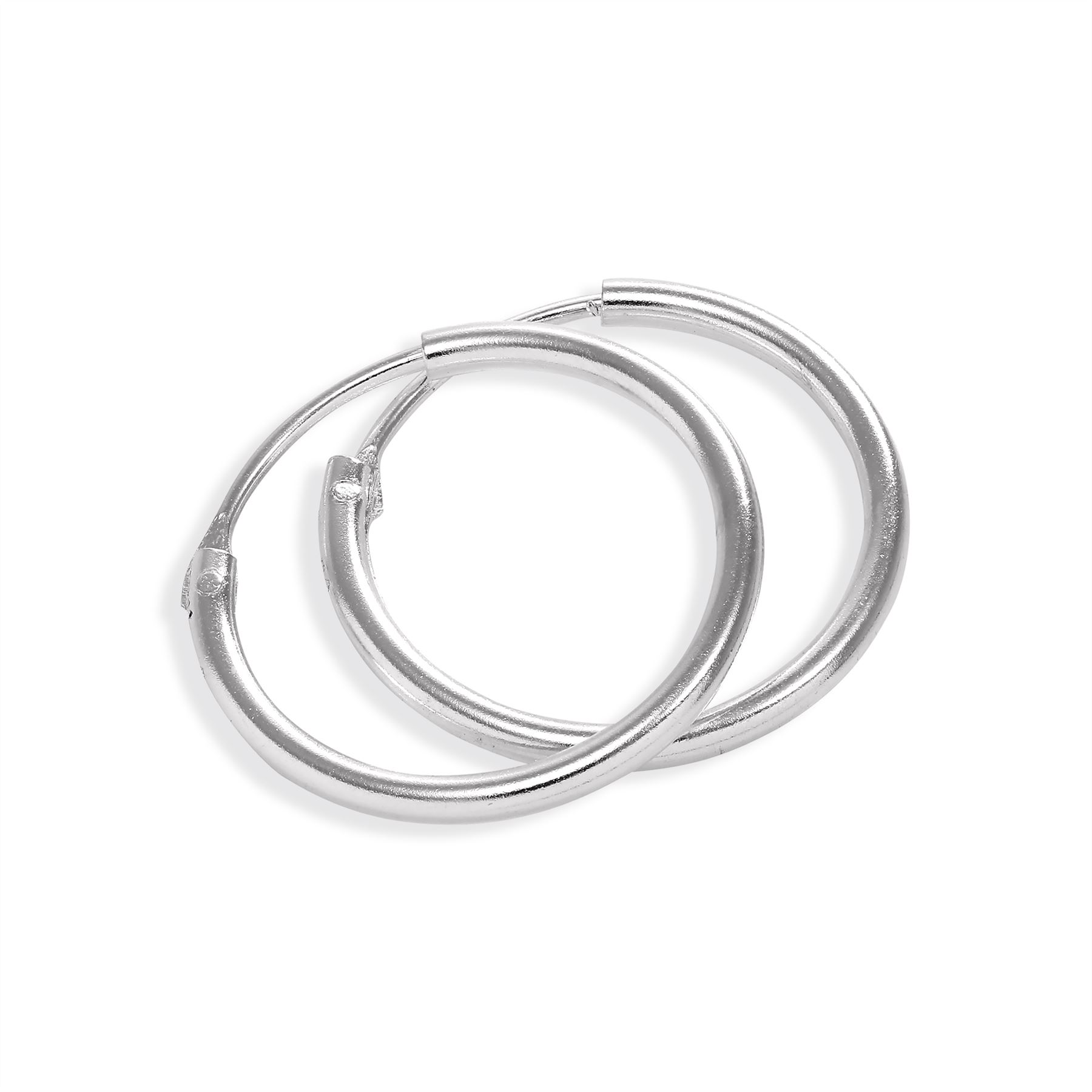 Sterling Silver Hoop Sleeper Earrings | 8mm - 50mm | Small - Large - Picture 22 of 71