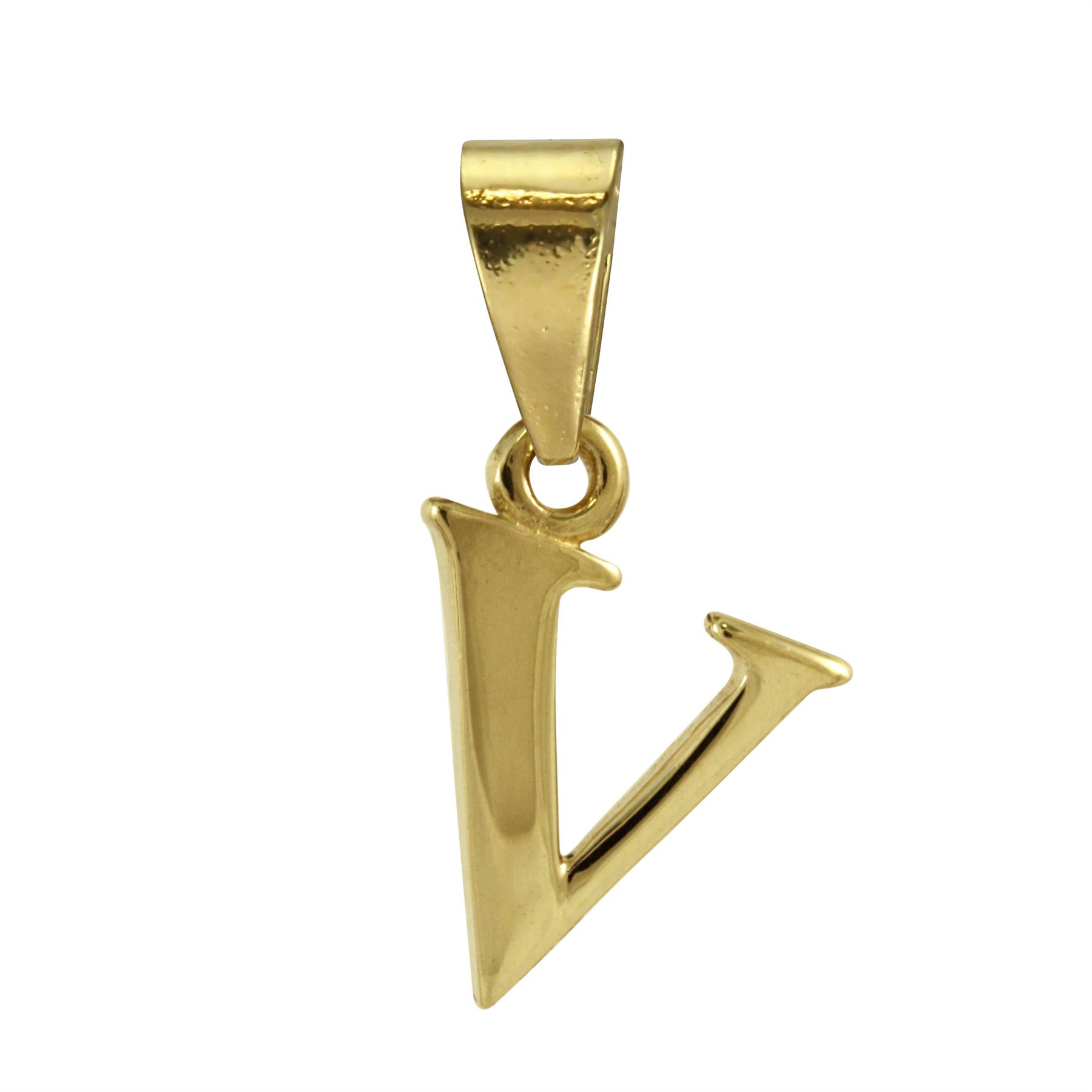 9ct Gold Alphabet Letter - Bail Charm / Pendant A - Z - Picture 23 of 27