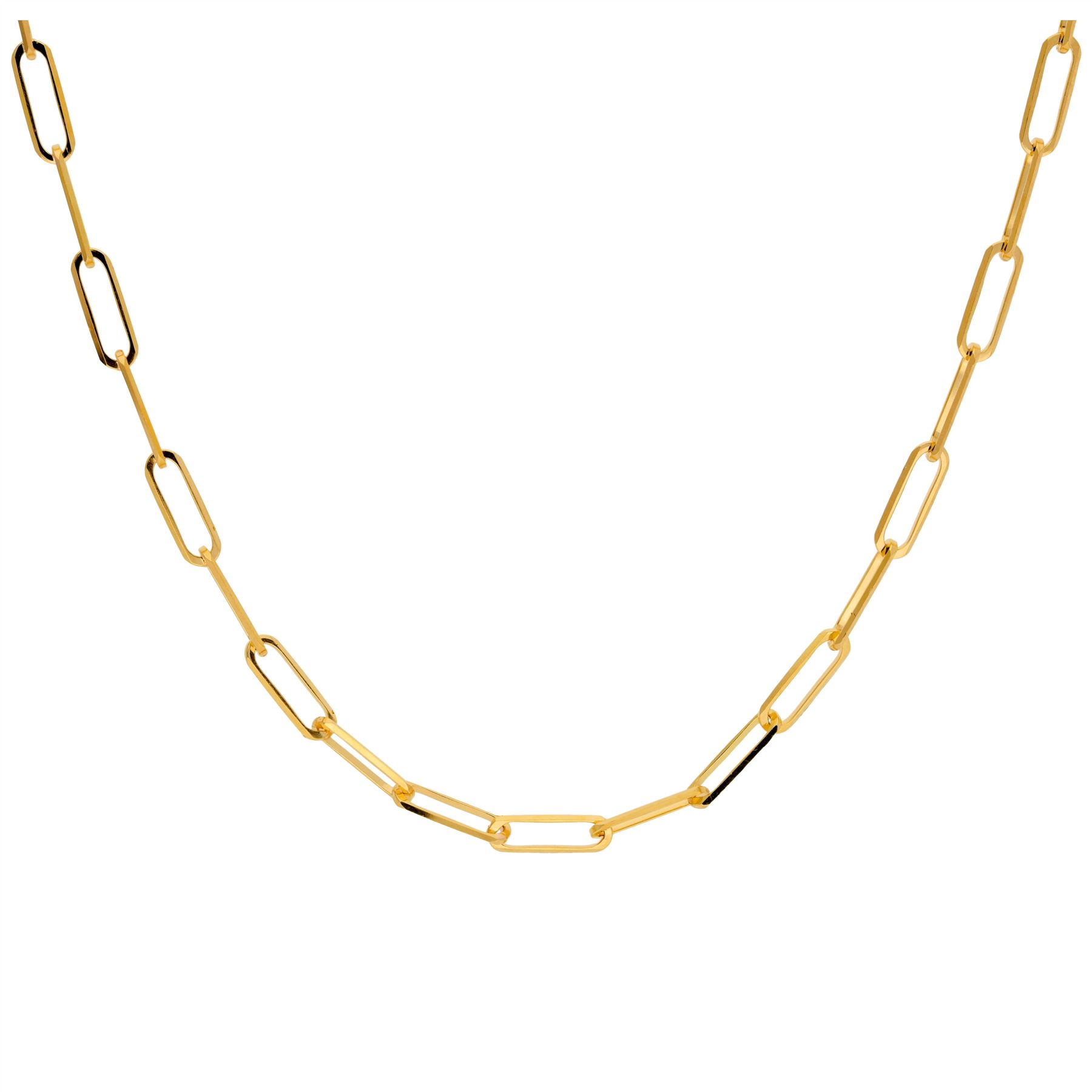9ct Gold Long Link Chain Necklace - 18 - 20 Inches - Picture 15 of 21