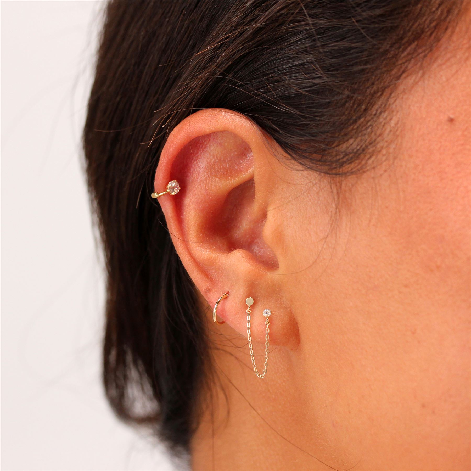 9ct Gold 0.8mm Tube Hoop Earrings 8mm - 20mm - Picture 5 of 17