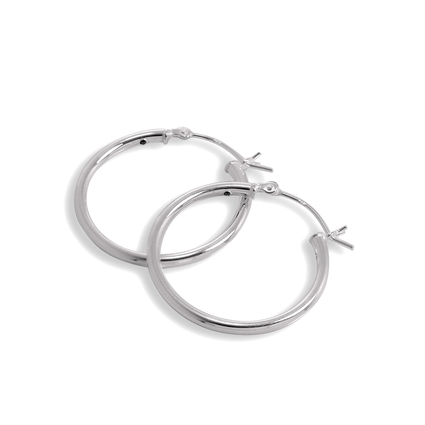 Boucles d'Oreilles Créoles en Argent 925/1000 Epaisseur 2mm - 1,2 à 8cm - Picture 8 of 22
