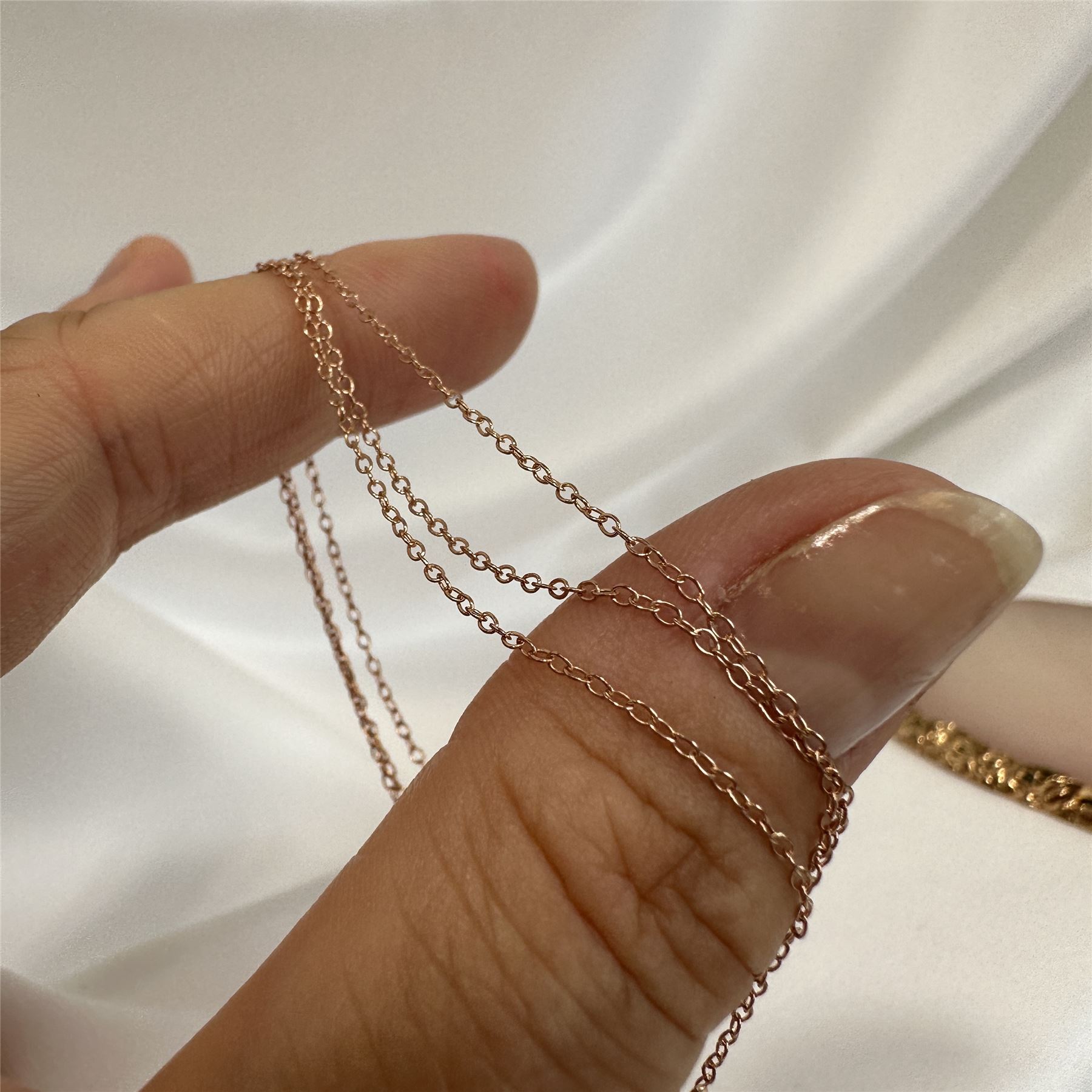 Rose Gold Plated Sterling Silver Trace Chain 14 16 18 20 22 Inches - Picture 17 of 55