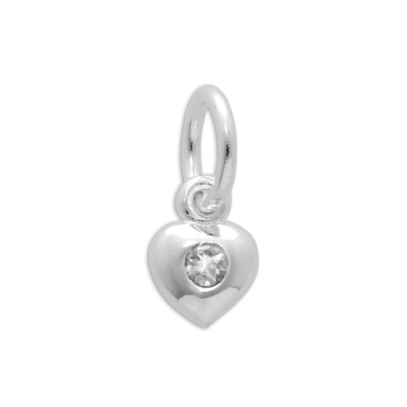 Charm Coeur Oxyde de Zirconium de Naissance en Argent 925/1000 - Foto 32 di 110