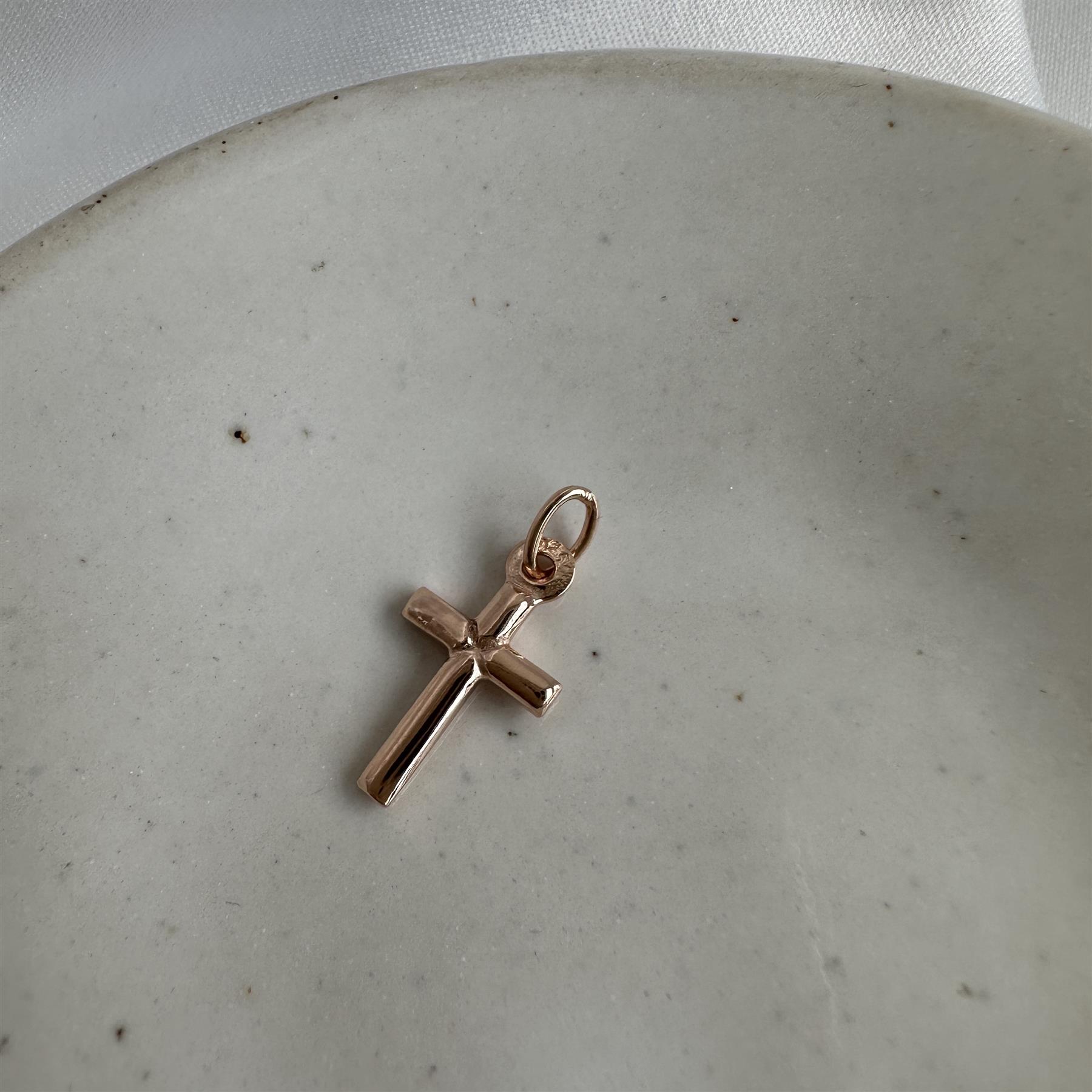 2pcs- Daisy Large Cross In Sterling Silver, Gold Filled, Rose Gold Filled, Cross Charm Pendant, Religion Charms, CM217C - Foto 4
