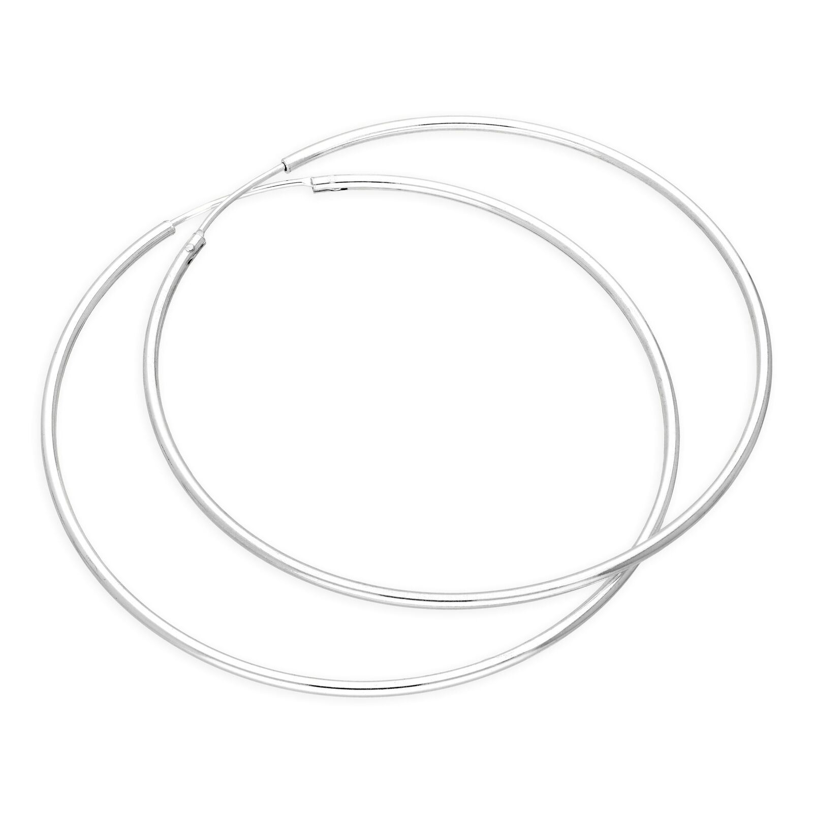 Sterling Silver Hoop Sleeper Earrings | 8mm - 50mm | Small - Large - Picture 56 of 71