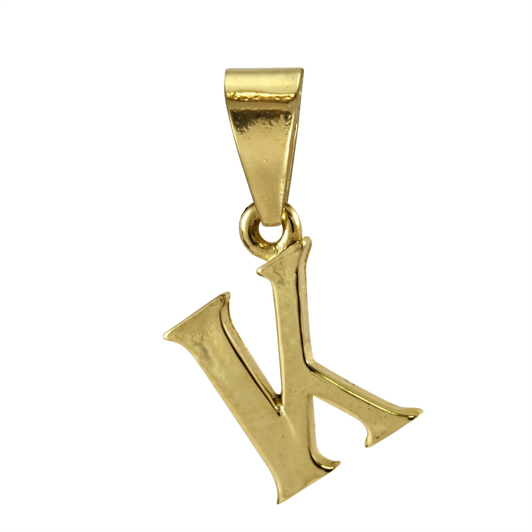 9ct Gold Alphabet Letter - Bail Charm / Pendant A - Z - Picture 12 of 27