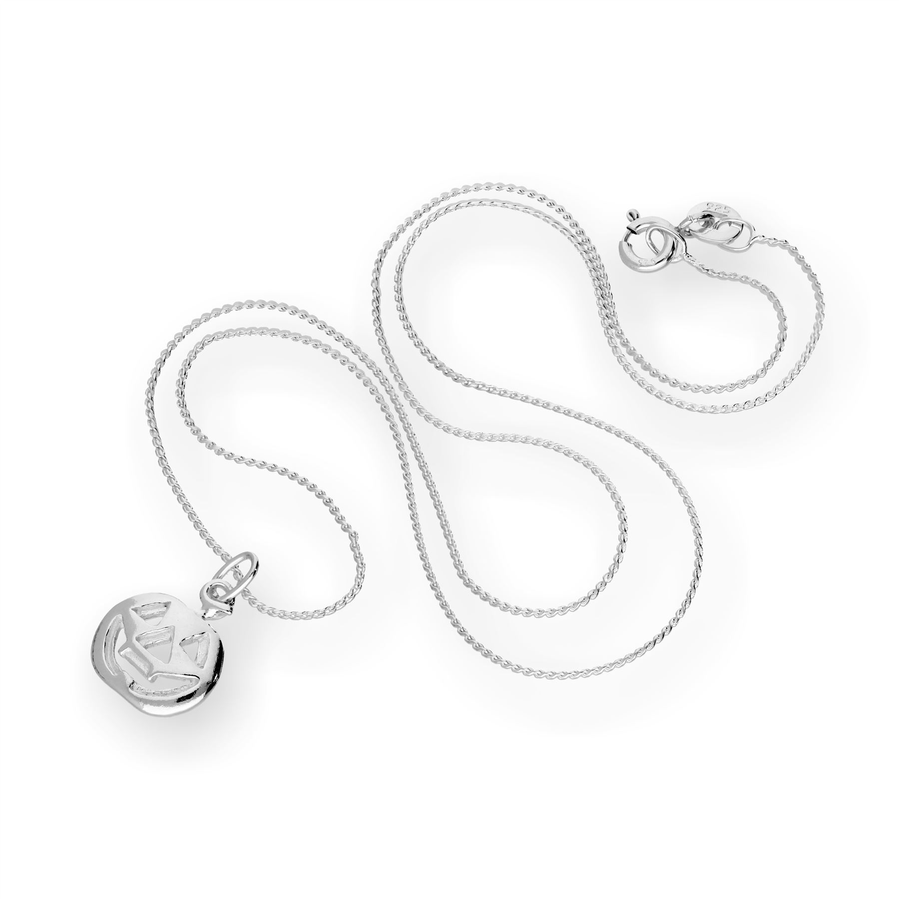 Sterling Silber Kürbis Halskette 16 - 22 cm Halloween Herbst - Bild 17 von 22