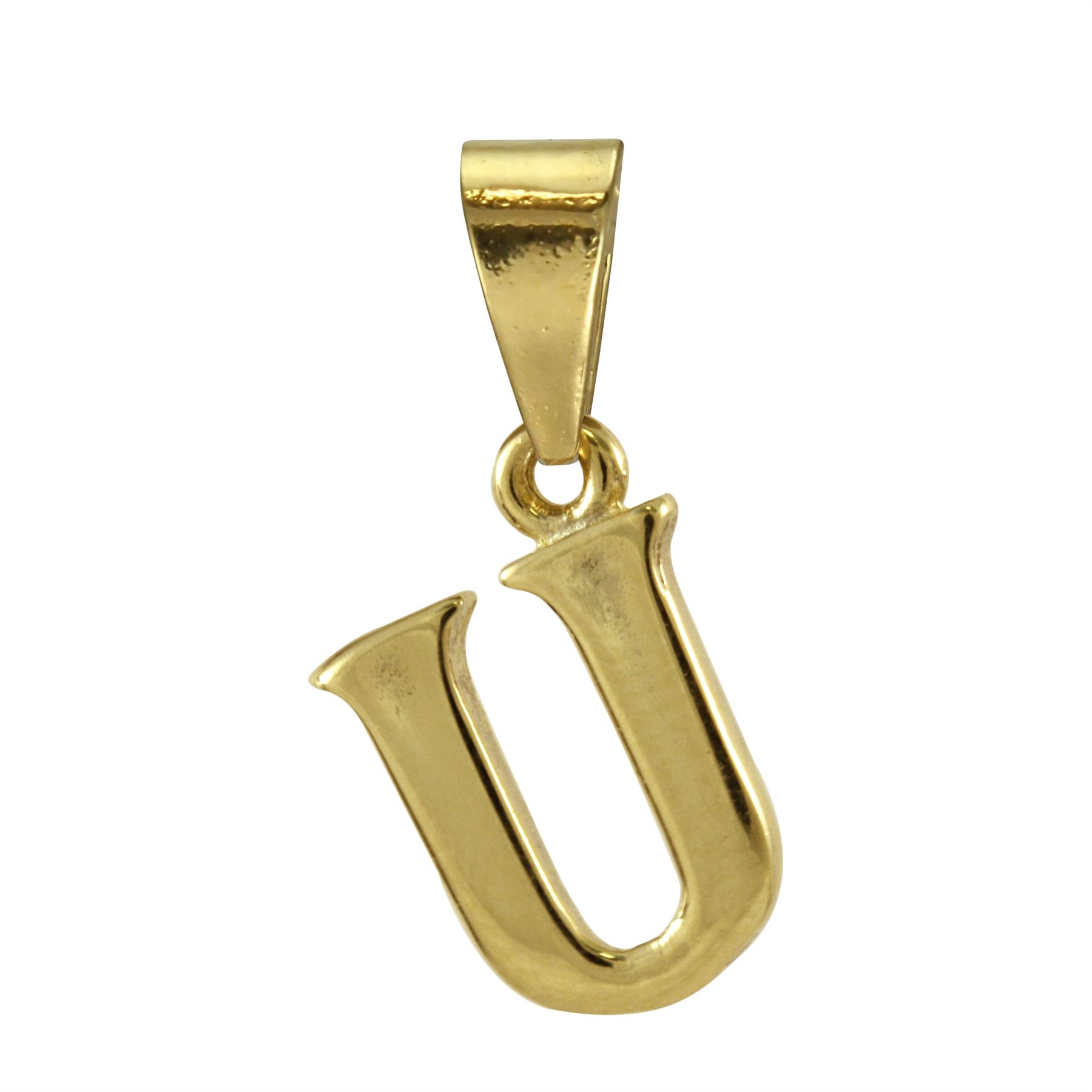 9ct Gold Alphabet Letter - Bail Charm / Pendant A - Z - Picture 22 of 27