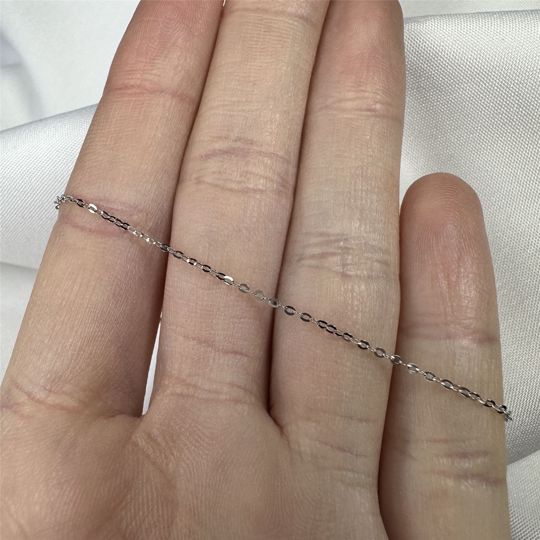 9ct Yellow Gold Square Trace Long Chain