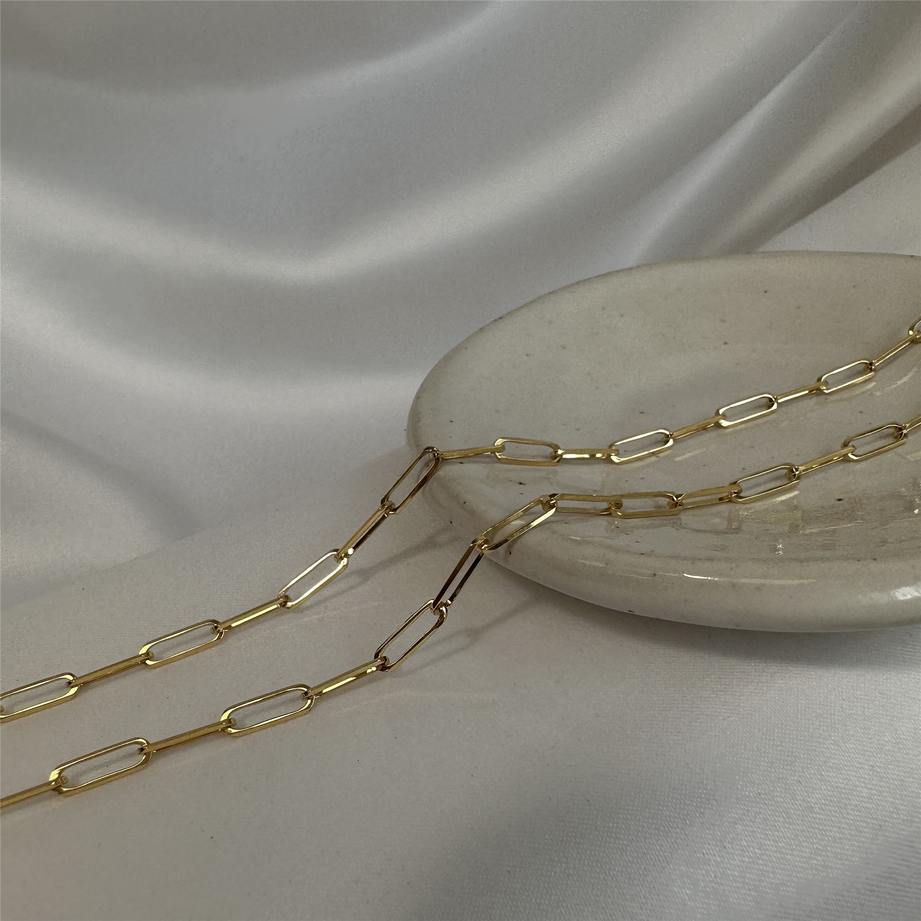 9ct Gold Long Link Chain Necklace - 18 - 20 Inches - Picture 17 of 21
