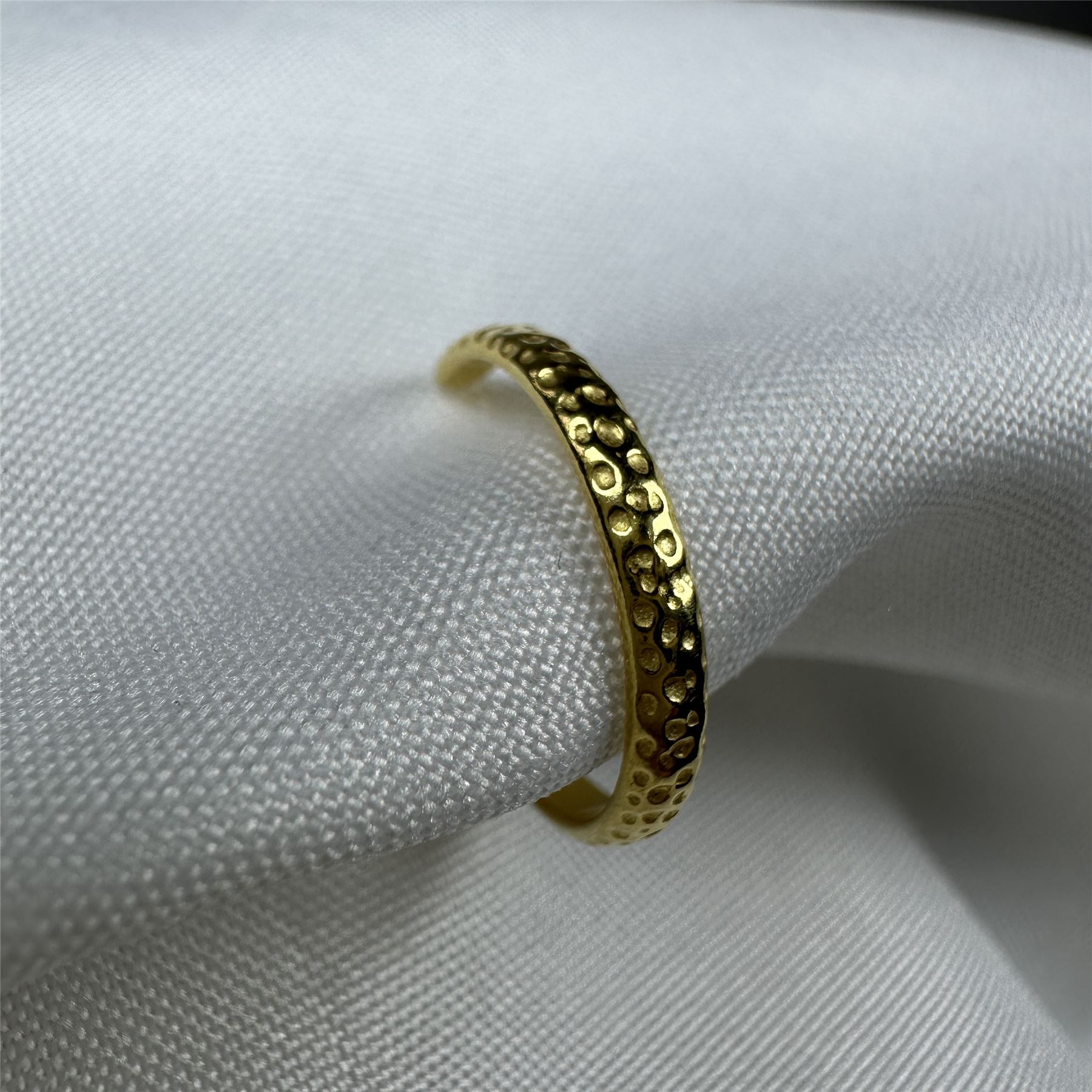 Gold Plated Sterling Silver Hammered Adjustable Toe Ring