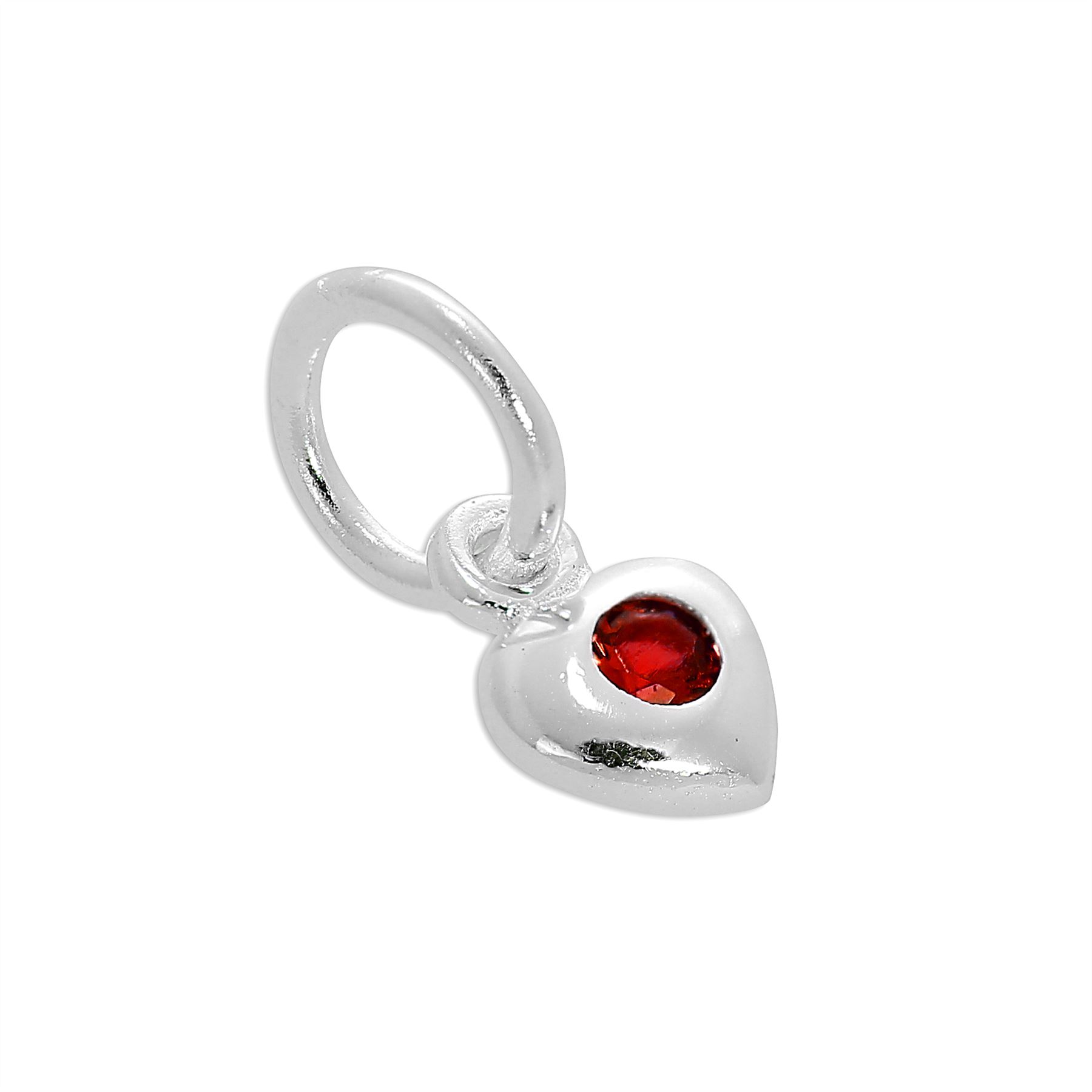 Charm Coeur Oxyde de Zirconium de Naissance en Argent 925/1000 - Foto 39 di 110