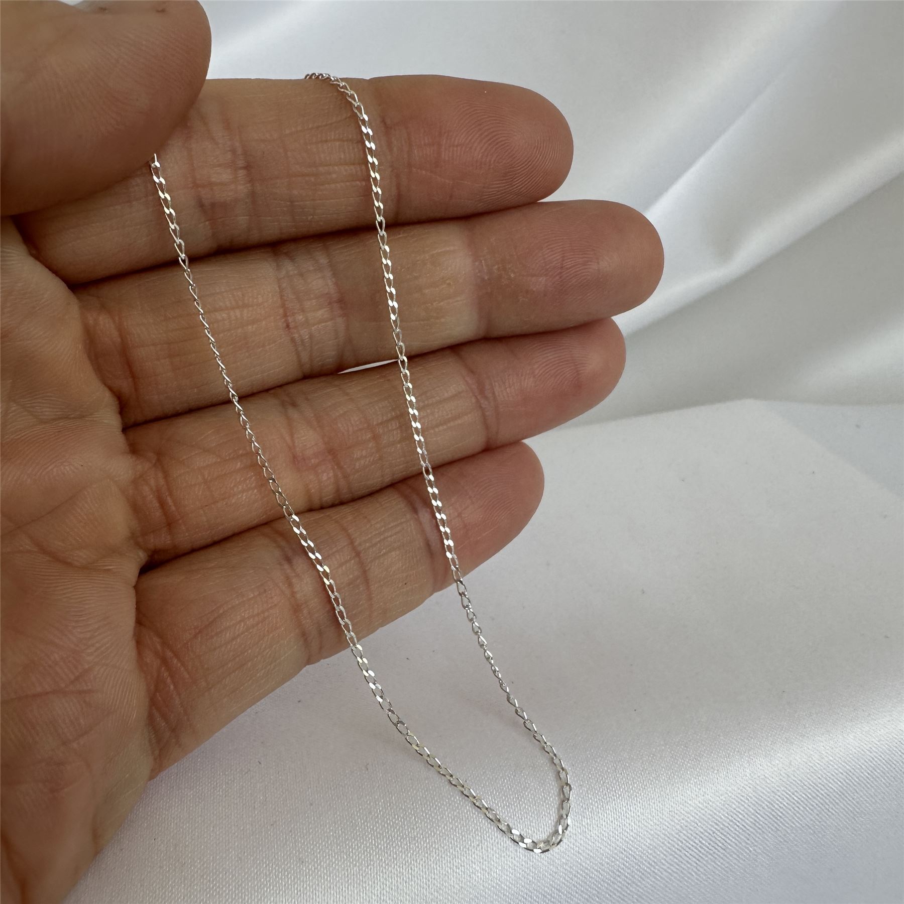 Sterling Silver 1mm Long Curb Chain 14 - 32 Inches Chains - Picture 34 of 63
