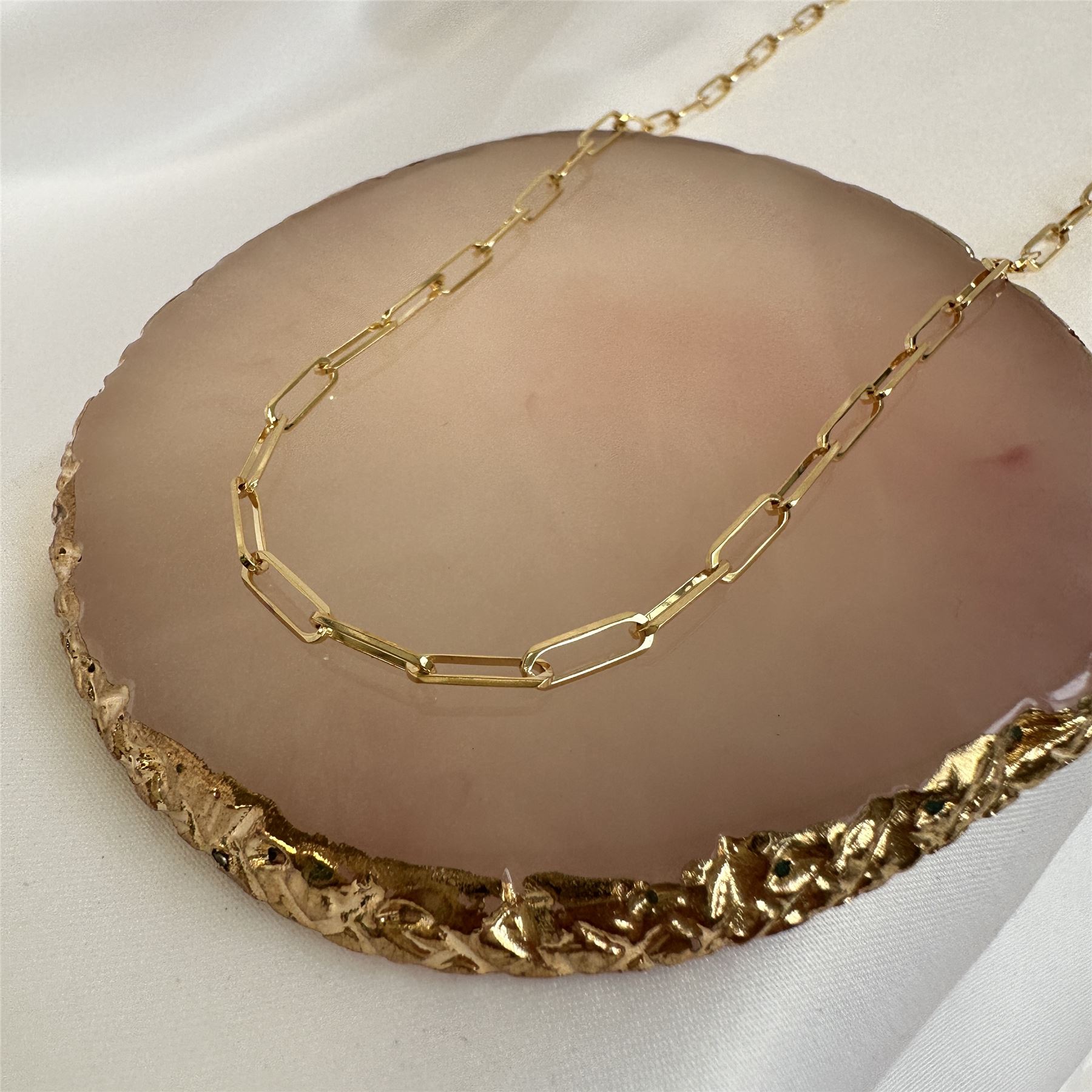 9ct Gold Long Link Chain Necklace - 18 - 20 Inches - Picture 21 of 21