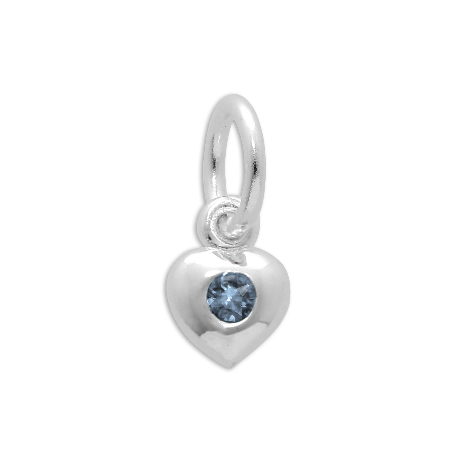 Charm Coeur Oxyde de Zirconium de Naissance en Argent 925/1000 - Foto 109 di 110
