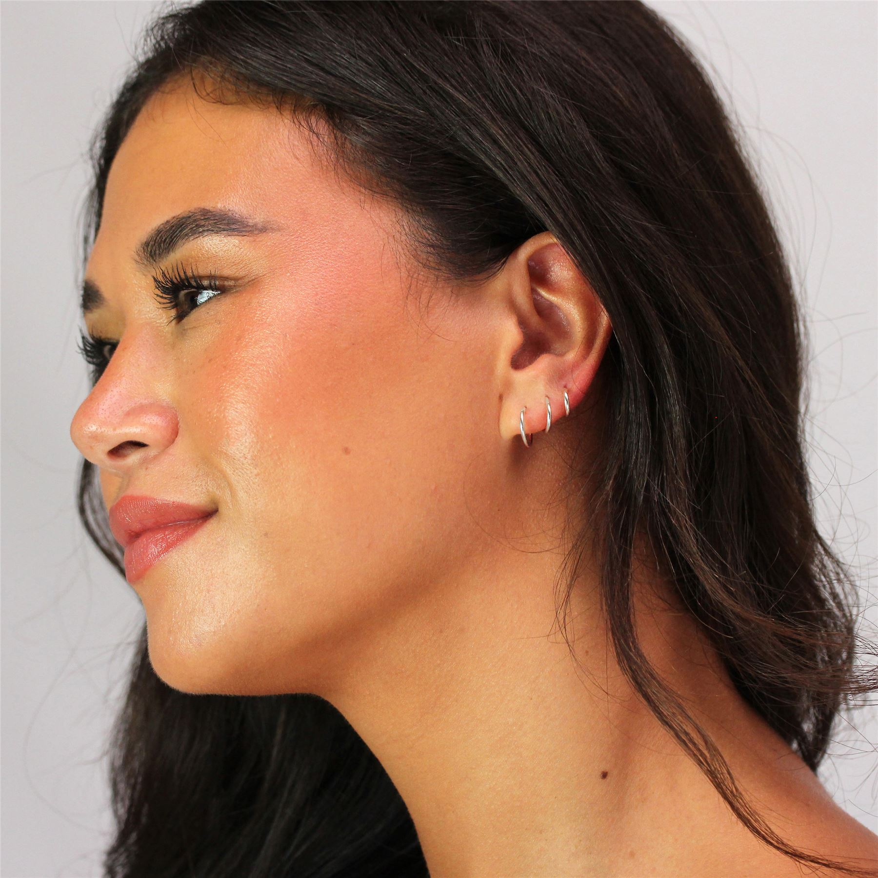 Sterling Silver Hoop Sleeper Earrings | 8mm - 50mm | Small - Large - Picture 64 of 71