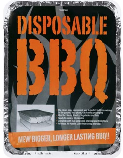 2x MONOUSO BARBECUE BBQ Grill all/'aperto nero fumo accendi fuoco campeggio estivo
