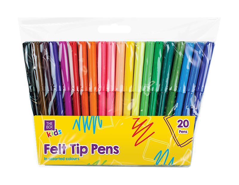 30 Felt Tip Pens Fine Fibre Tipped Drawing Markers Colouring Art School 10,20
