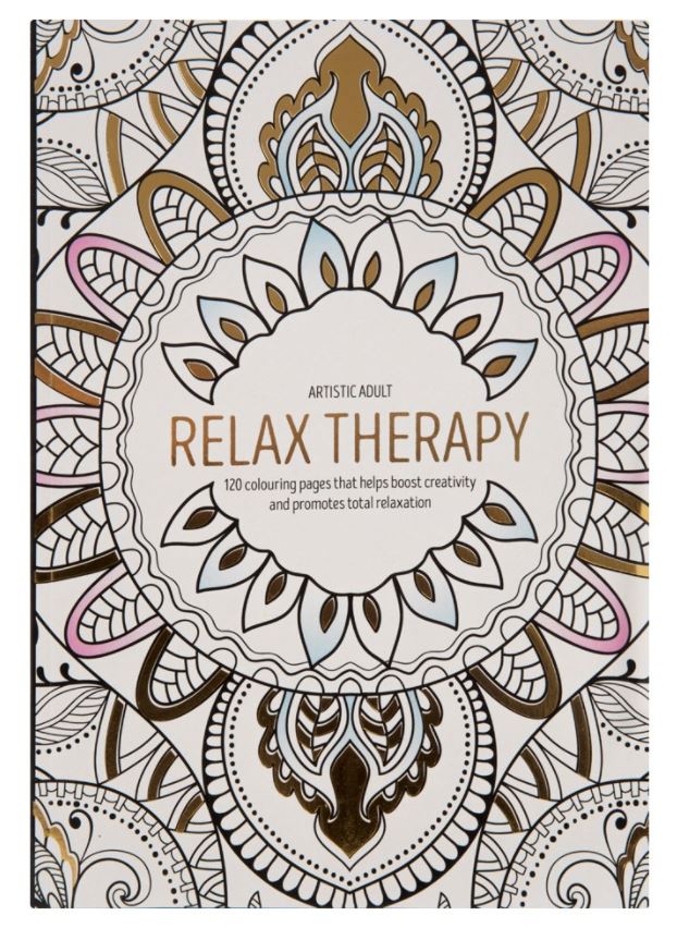Large Adult Colouring Book Relaxing Art Therapy Anti Stress 120 Designs New