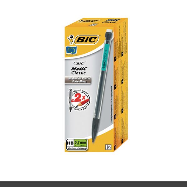 BIC Matic Original Classic 0.7mm or 0.9mm Mechanical Pencils packed in 12/'s