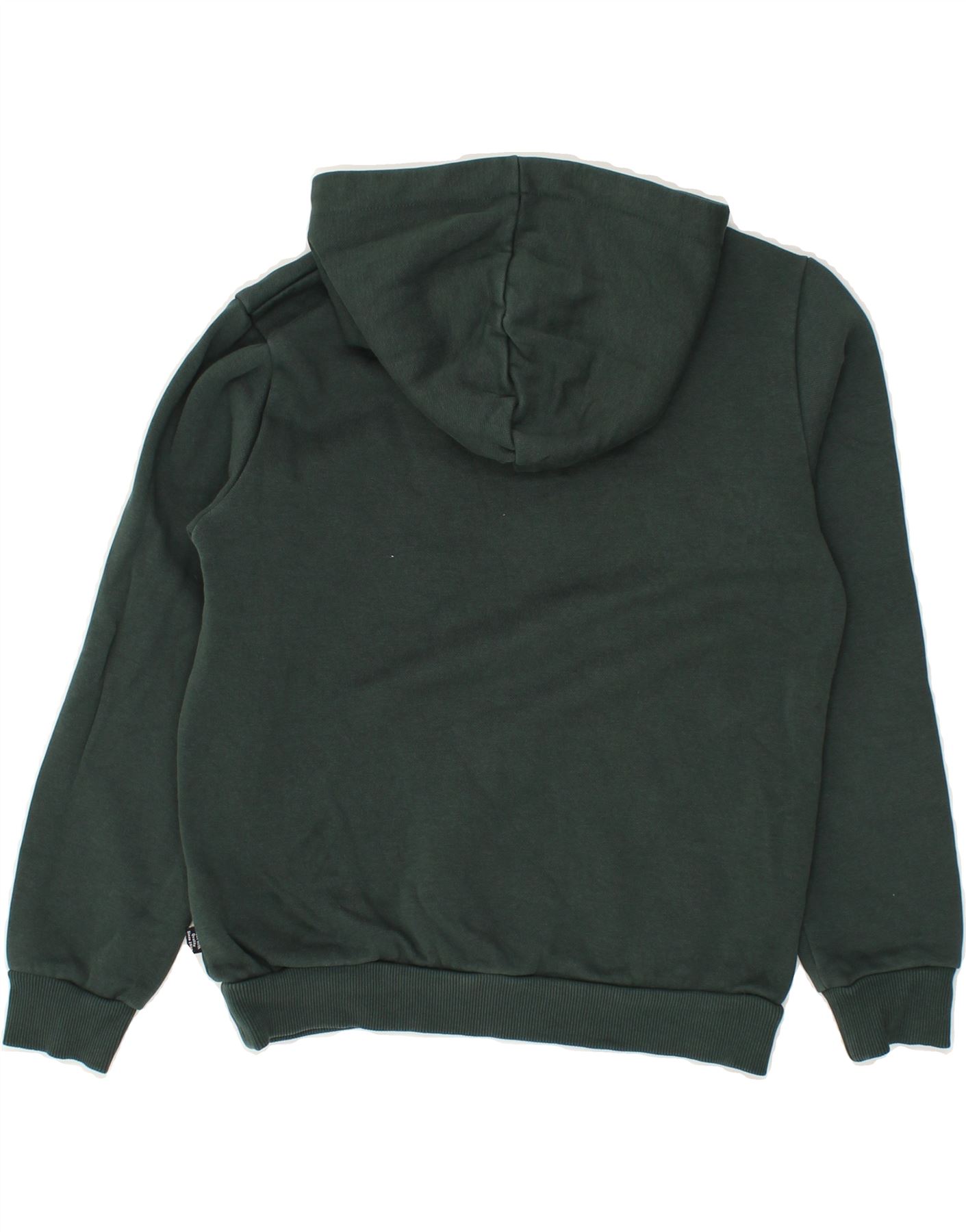 PUMA Boys Graphic Hoodie Jumper 11-12 Years Green Cotton BM88