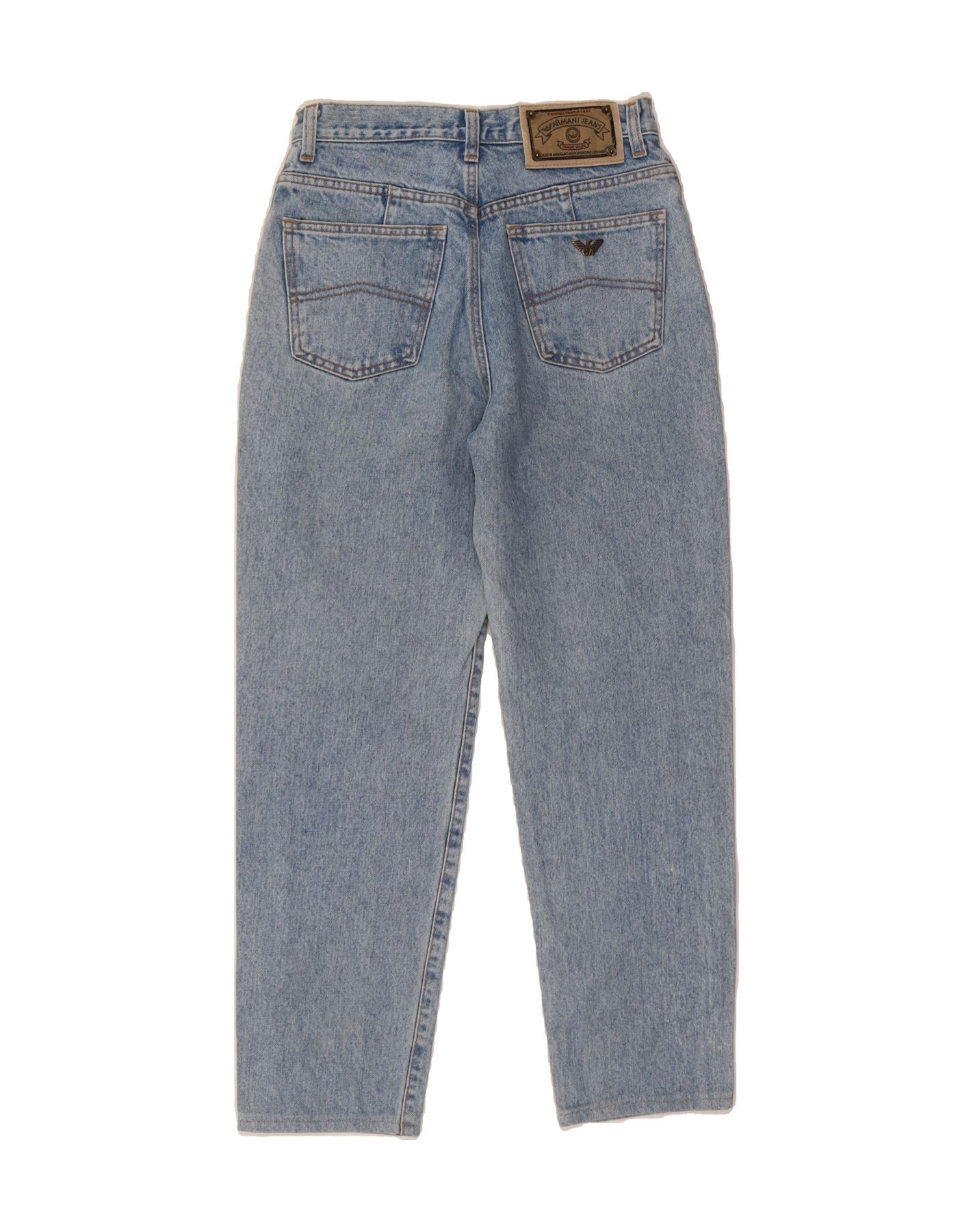 ARMANI Womens Tapered Jeans W29 L27 Blue Cotton AE07 | eBay