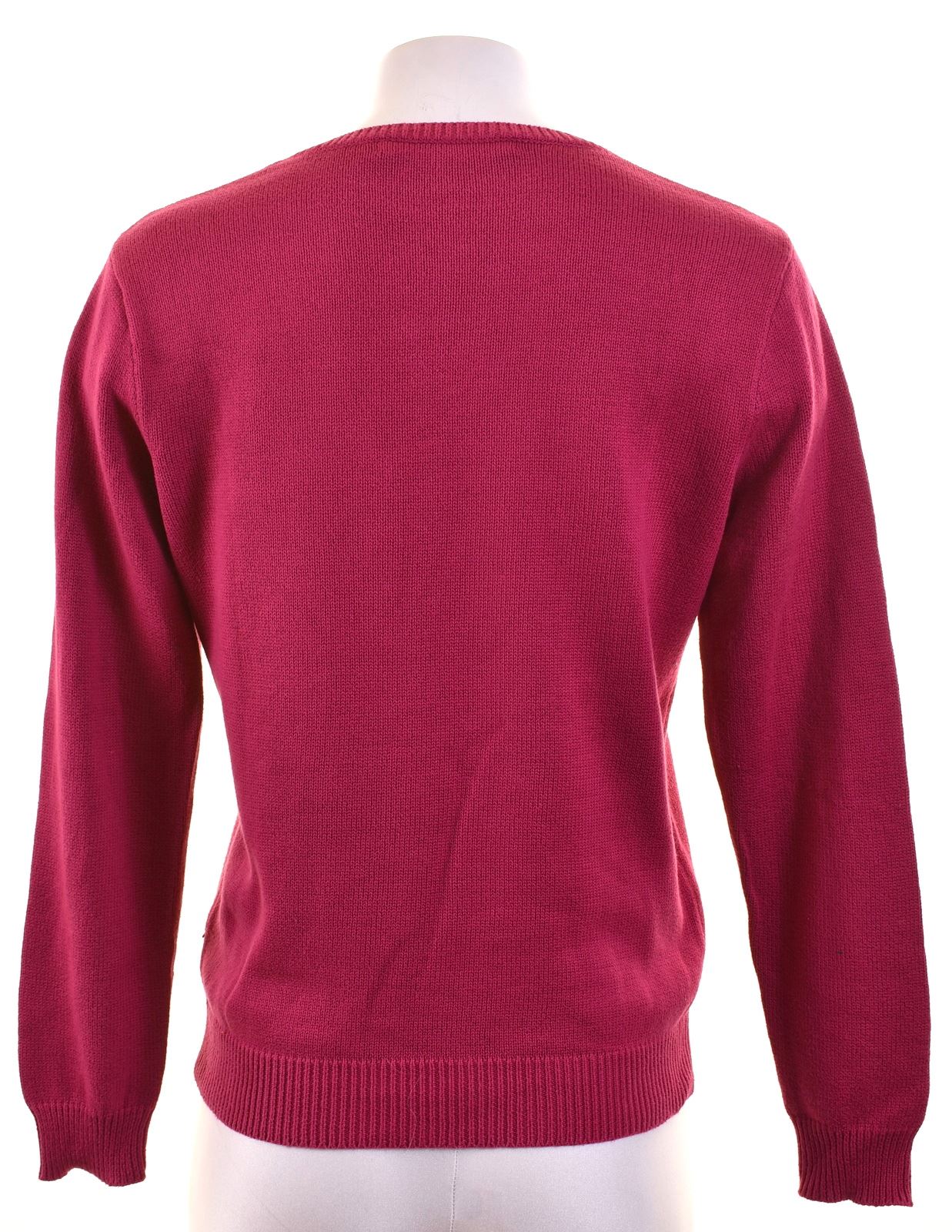 RALPH LAUREN Womens V-Neck Jumper Sweater Size 14 Medium Pink Cotton H118 | eBay