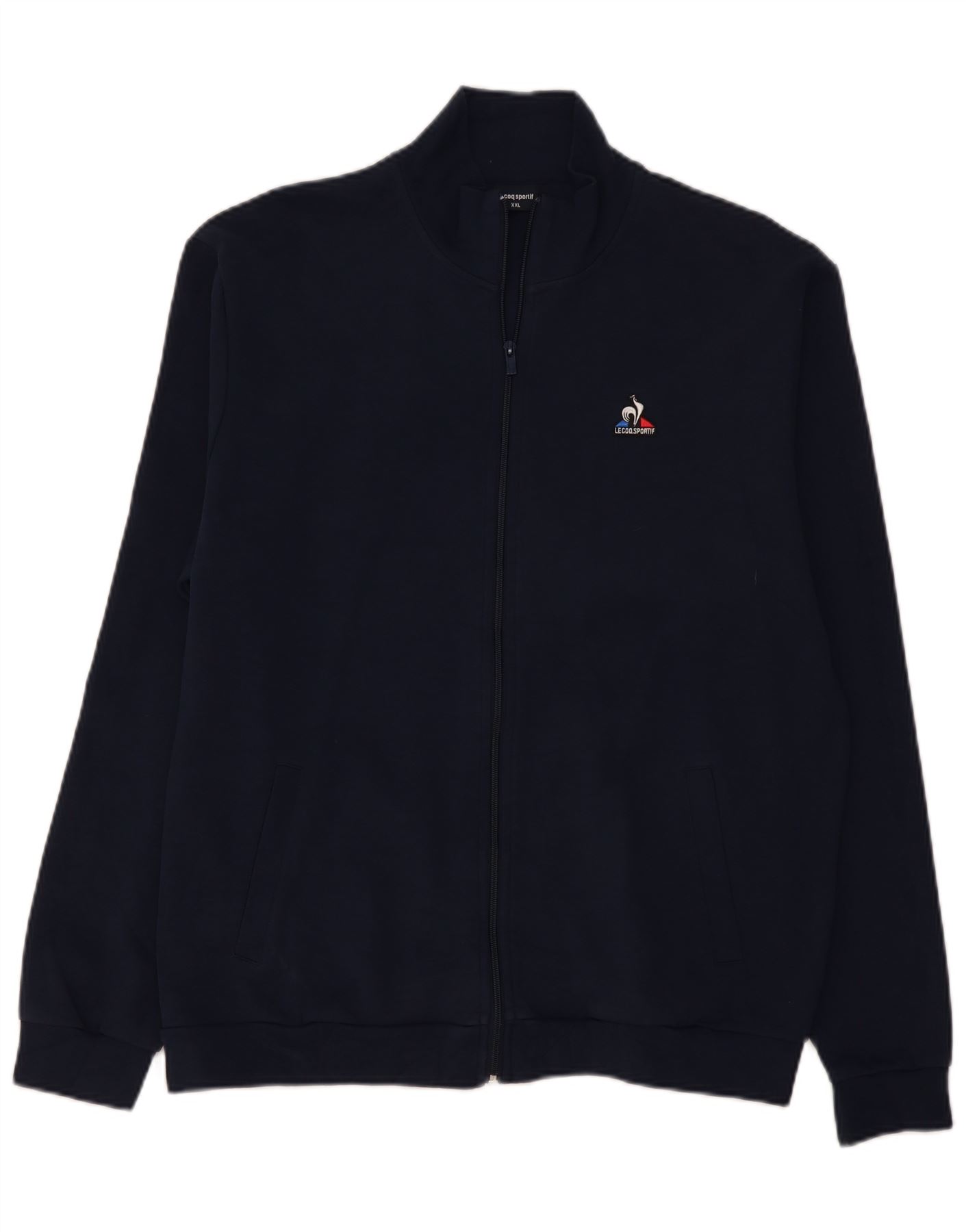 Le Coq Sportif Mens Tracksuit Top Jacket 2XL Navy Blue Cotton SZ11
