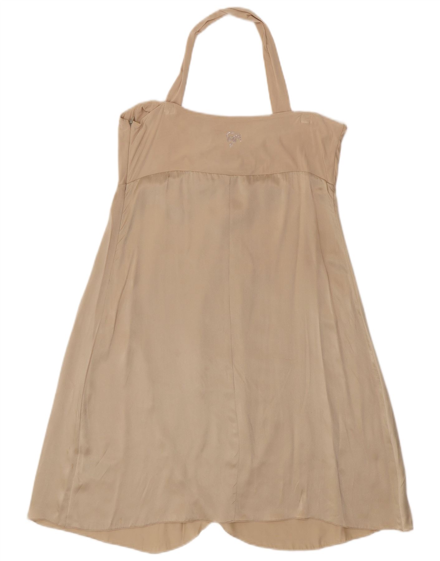 Guess By Marciano Womens Halter Dress IT 46 Large Beige Silk CM16 | eBay