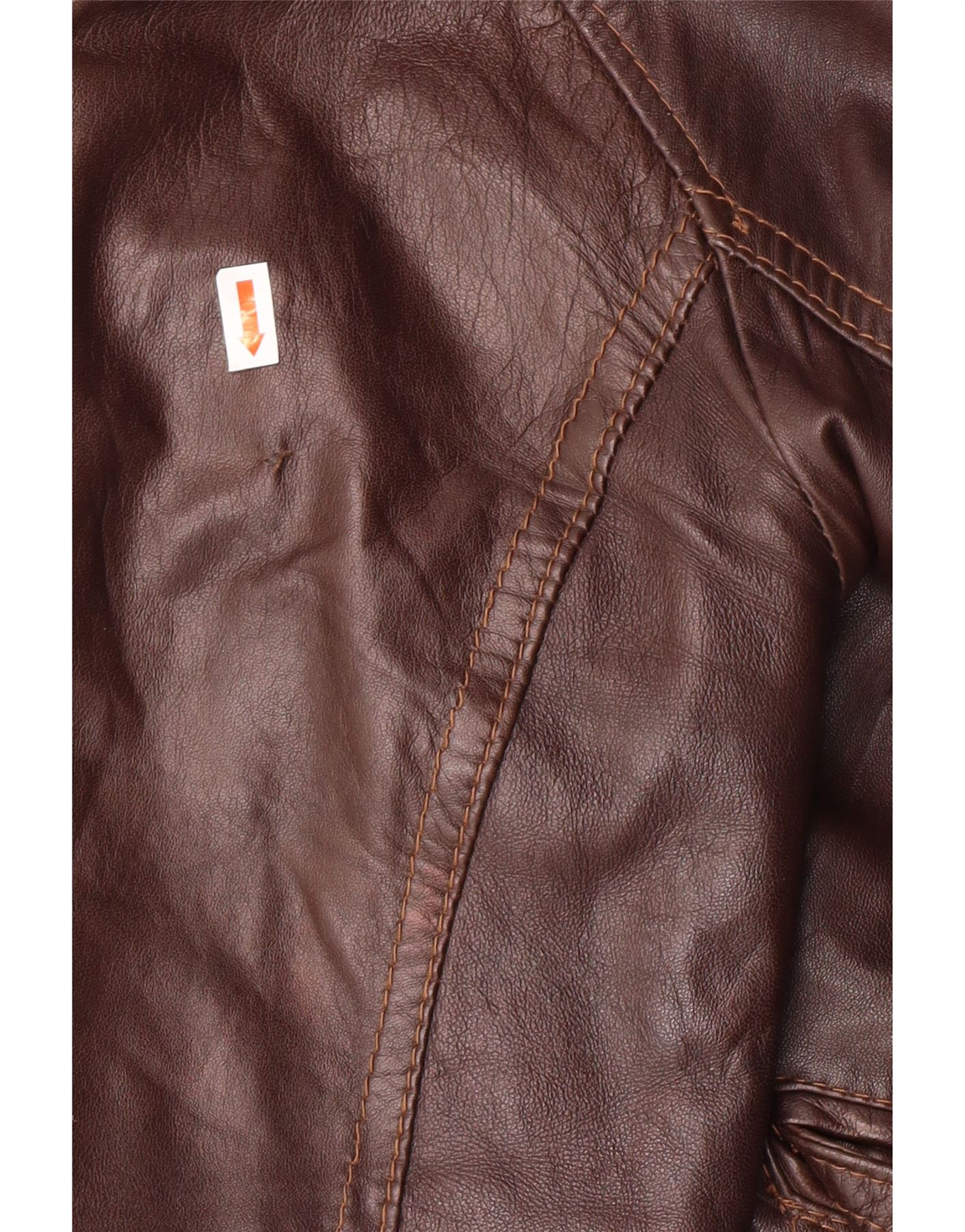 Sandro Ferrone Womens Crop Leather Jacket UK 18 XL Brown AI20 | eBay