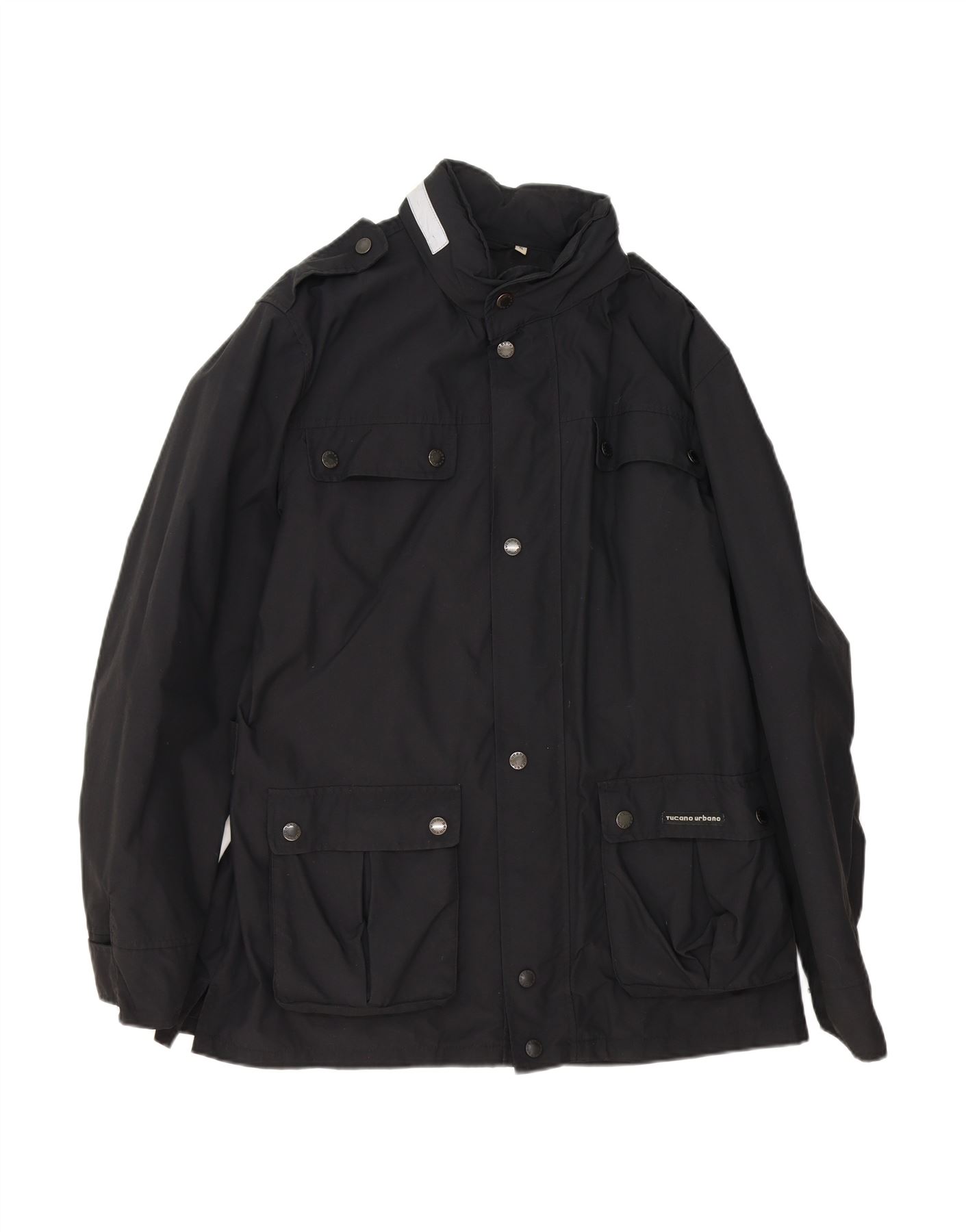 TUCANO URBANO Mens Military Racer Jacket UK 42 XL Black Motorcycle