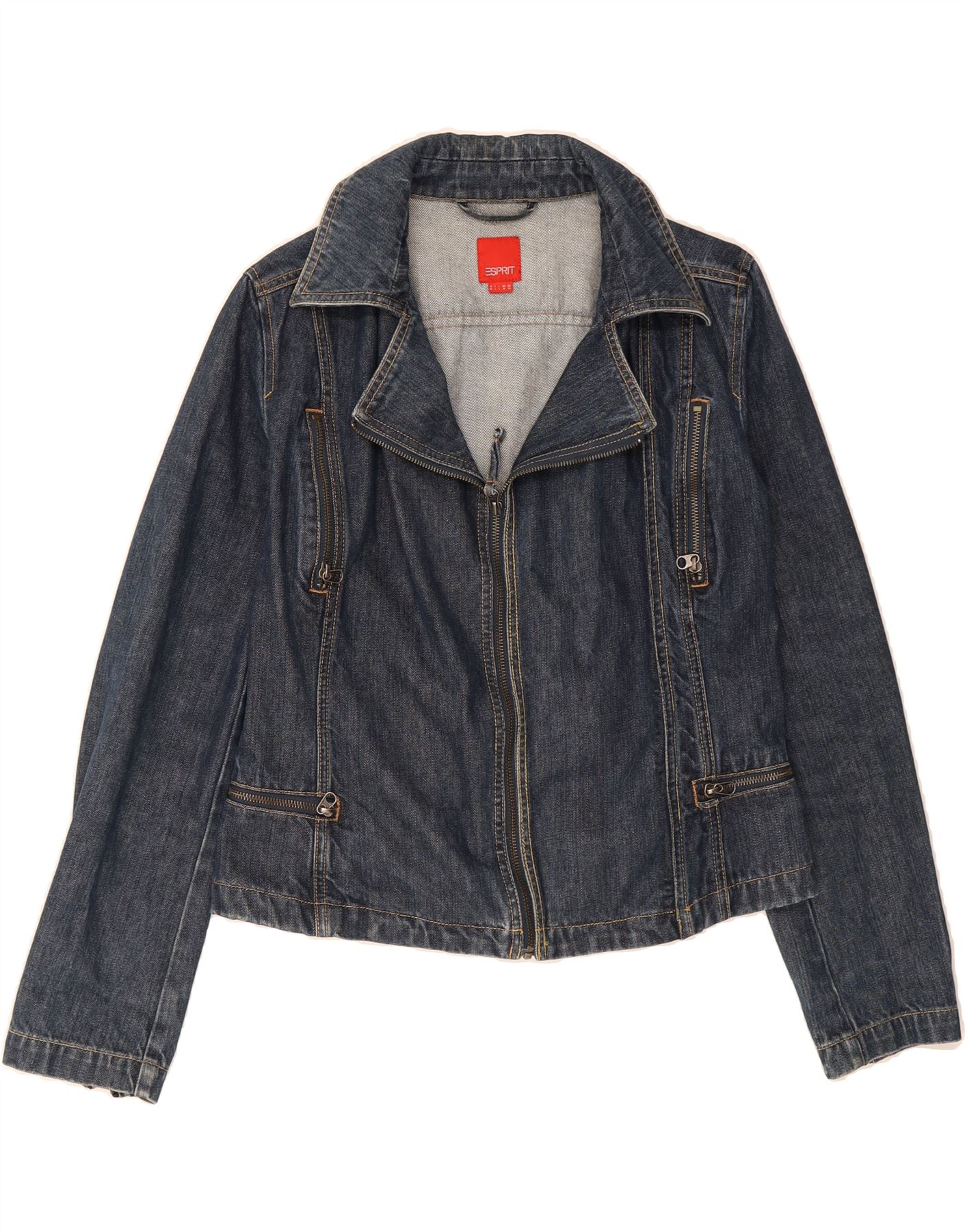 ESPRIT Womens Denim Jacket UK 14 Medium Blue Cotton DO11 UK