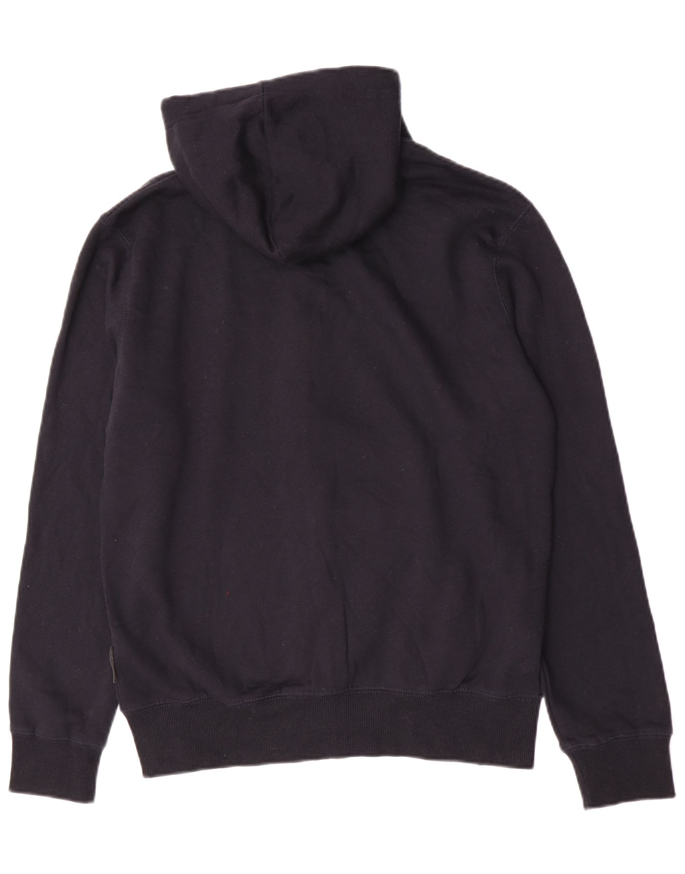 French Connection Mens Zip Hoodie Sweater Medium Navy Blue Cotton