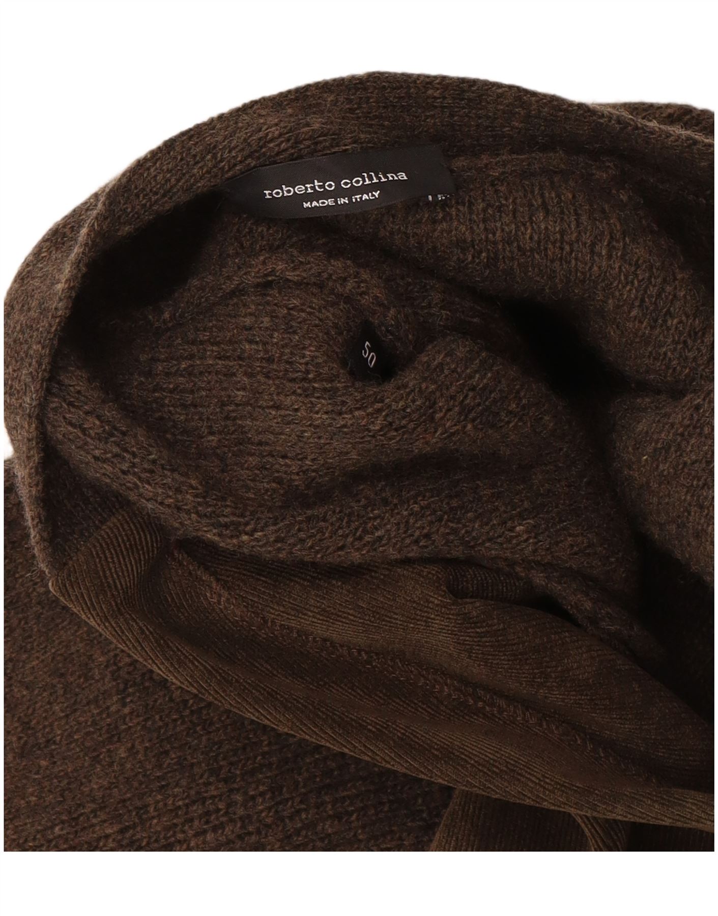 Roberto Collina Mens Cardigan Sweater IT 50 Medium Brown Wool AT11 