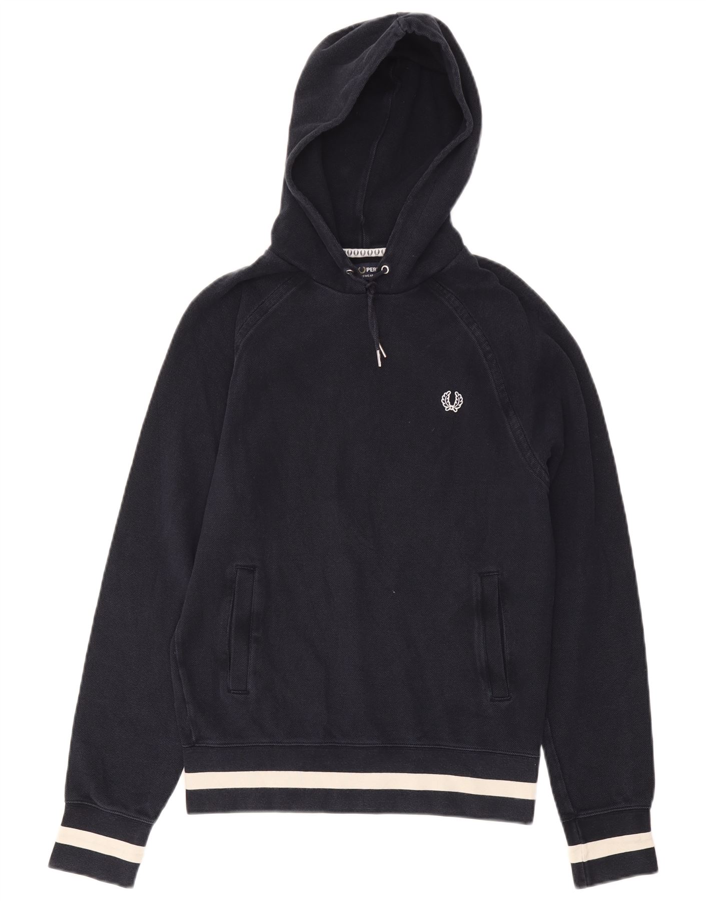 Fred Perry Mens Hoodie Jumper Small Navy Blue Cotton BY05 | eBay