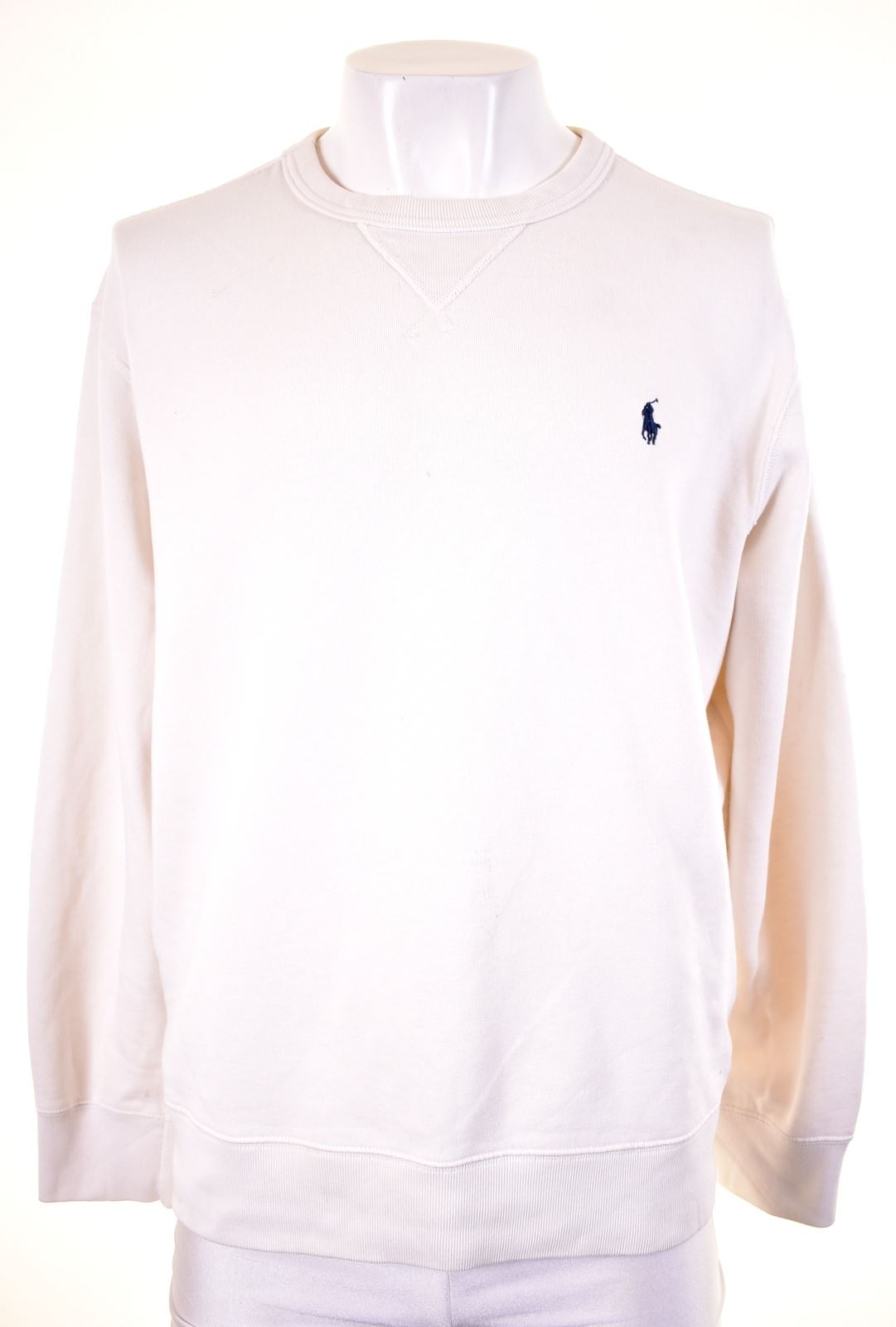 POLO RALPH LAUREN Mens Sweatshirt Jumper 2XL White Cotton KM07 eBay