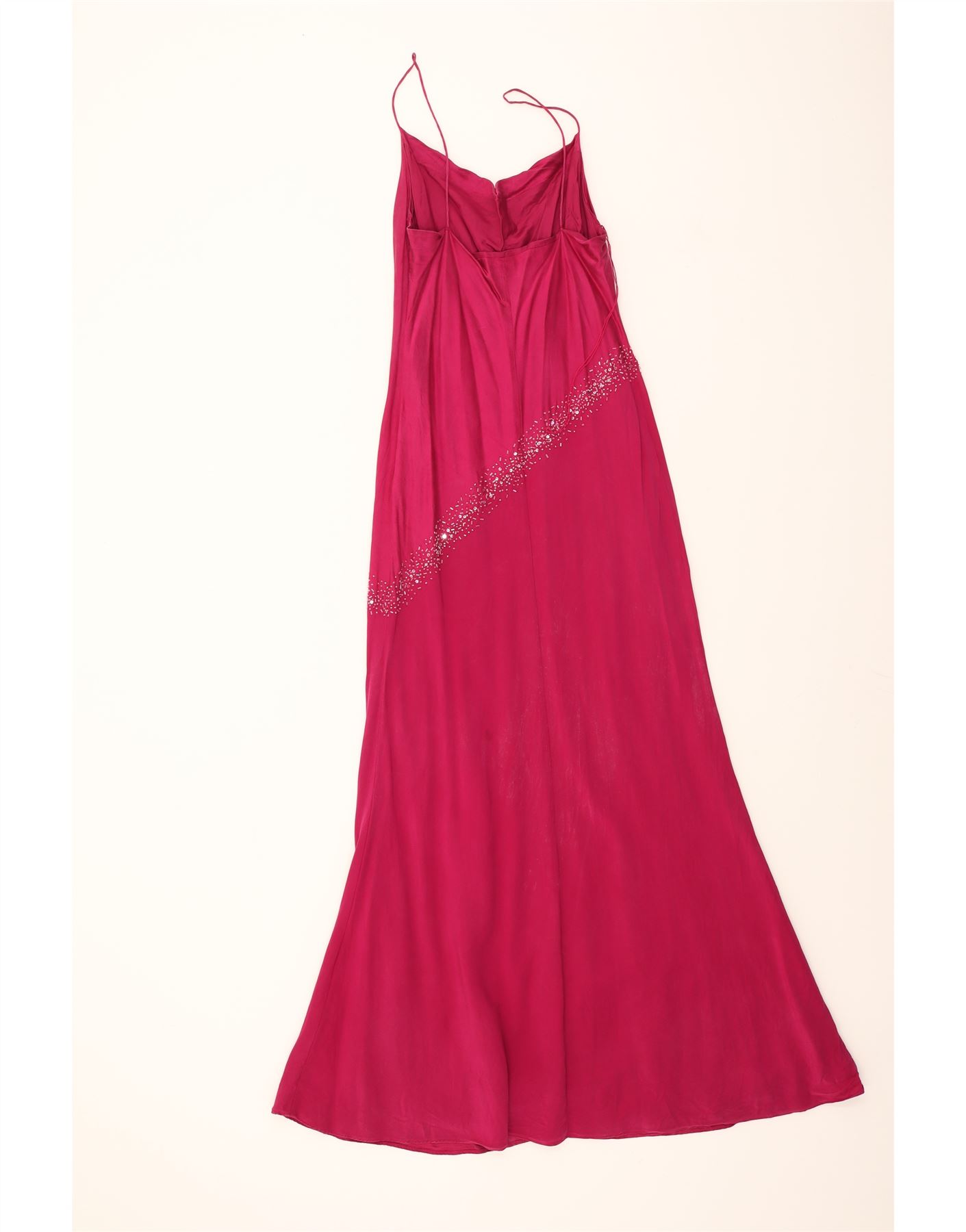 LIBRA Womens Maxi Slip Dress UK 10 Small Pink BZ13 UK