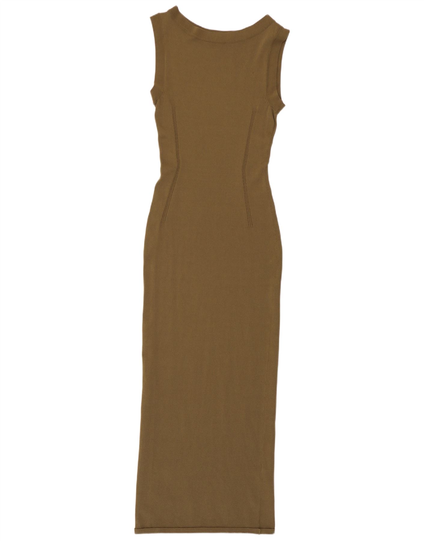 solid sleeveless side zipper slit irregular dress Sleeveless Side Slit Dress with Pockets Lime / XL