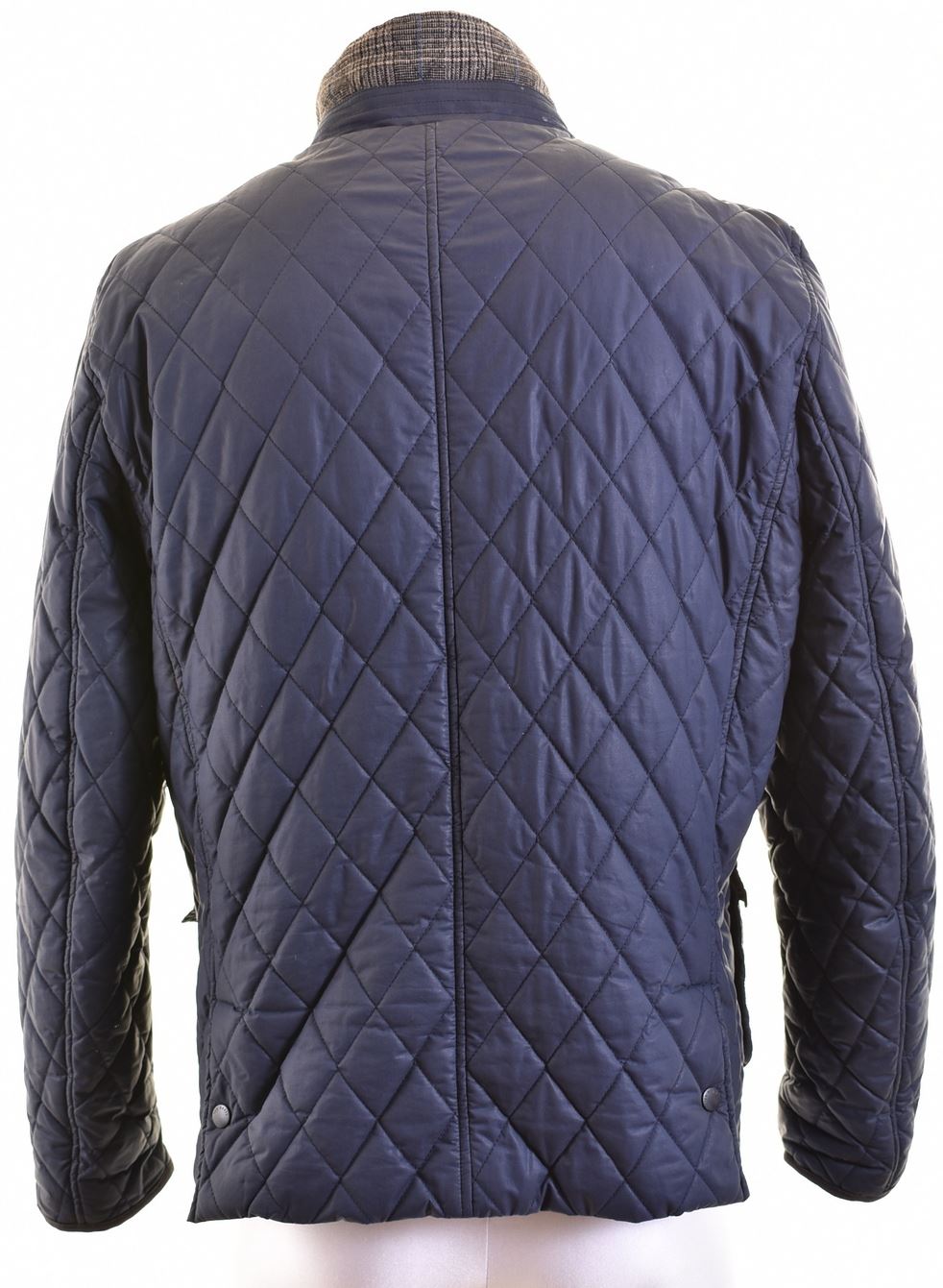 TED BAKER Mens Quilted Jacket Jacket Size 3 Medium Navy Blue Cotton