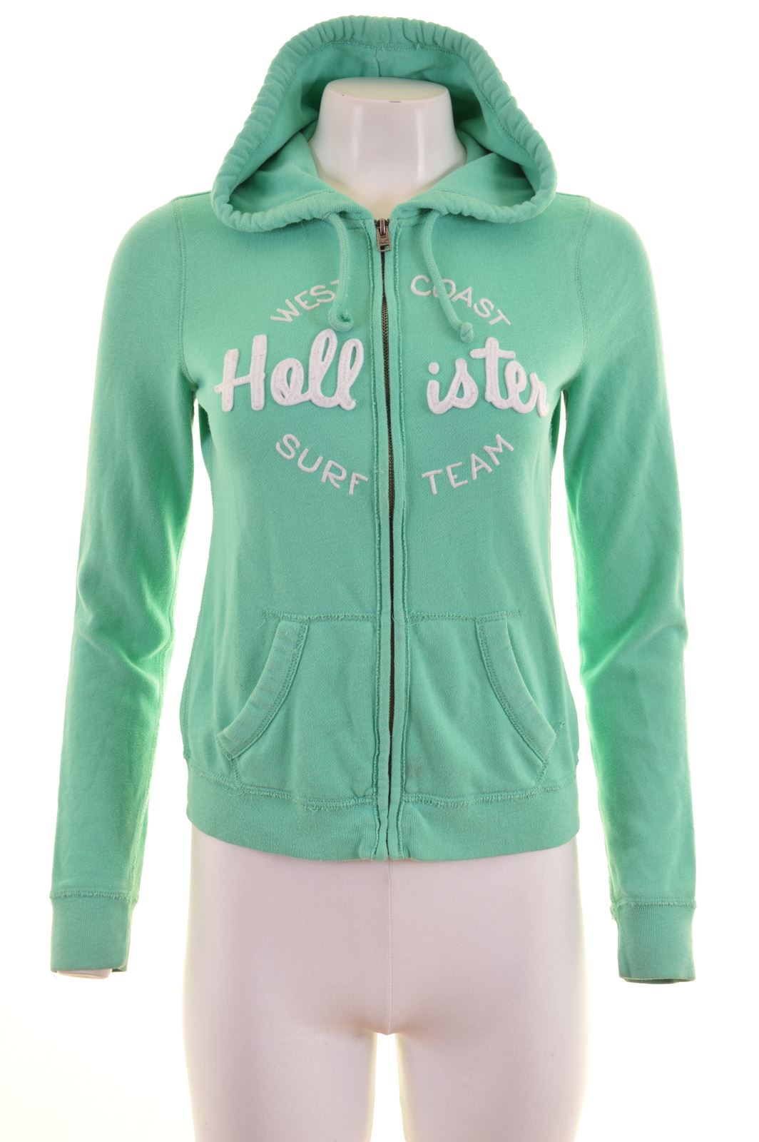 HOLLISTER Womens Hoodie Sweater Size 10 Small Turquoise Cotton NO03 eBay