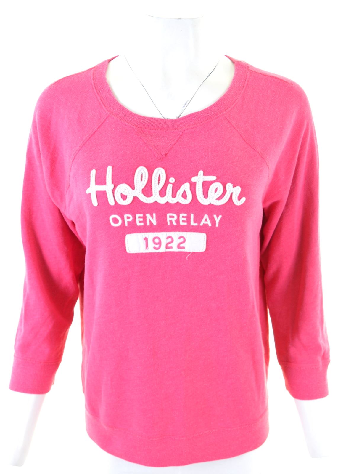 HOLLISTER Womens Sweatshirt Jumper Size 14 Large Pink Cotton DZ29 | eBay