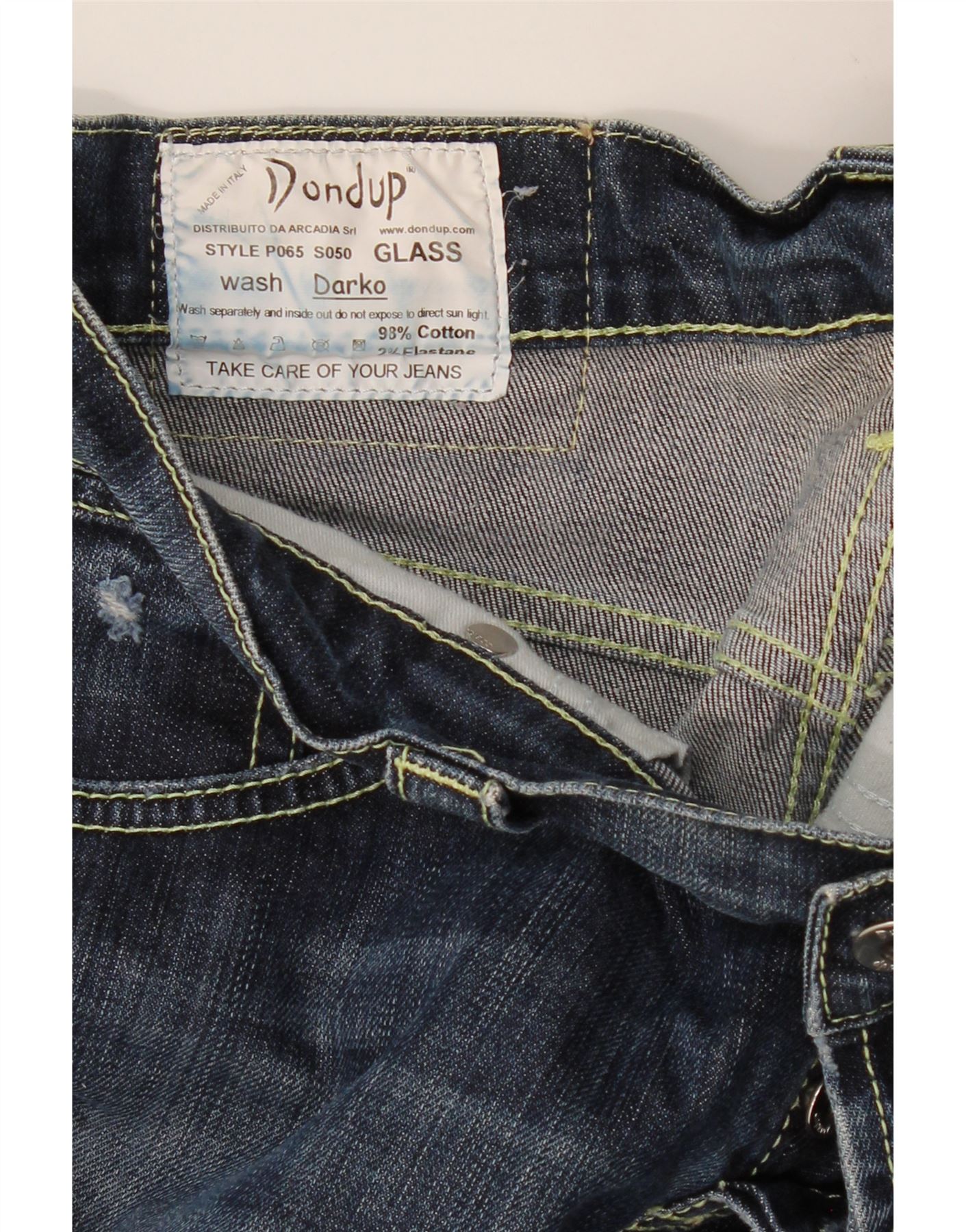 DONDUP Womens Straight Jeans W30 L35 Navy Blue Cotton AQ06 | eBay