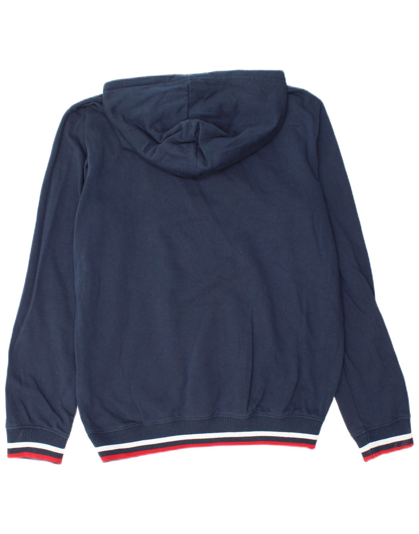 LOTTO ネイビー セットアップ Lotto Mens Graphic Hoodie Jumper Medium Navy Blue Striped Cotton