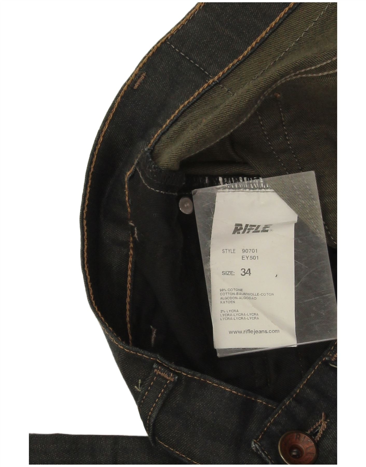 Rifle Mens Straight Jeans W34 L32 Grey Cotton DT02 | eBay