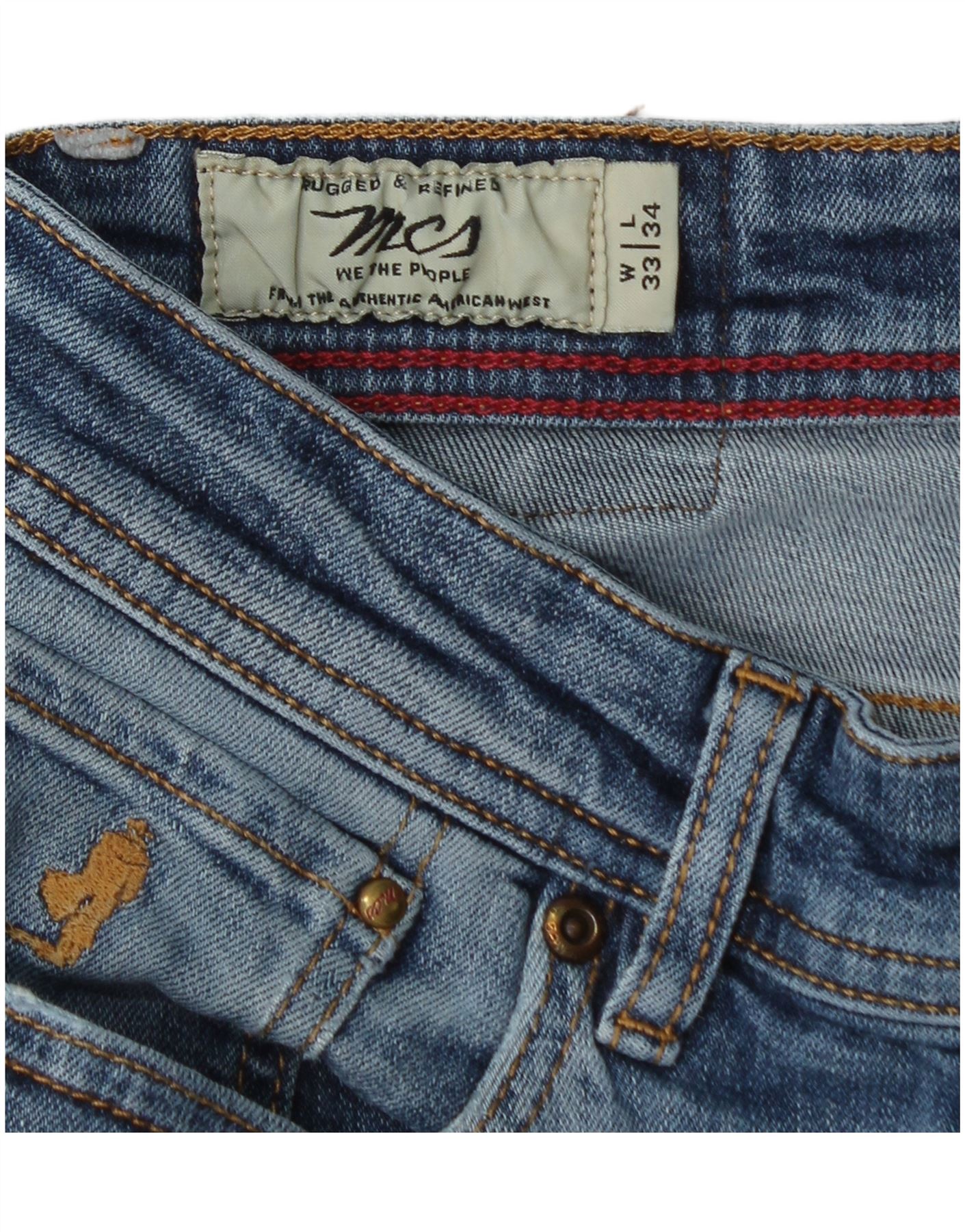 Marlboro Classics Mens Straight Jeans W33 L34 Blue BF23 | eBay