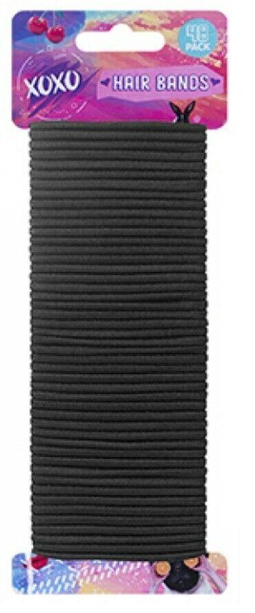 SCHWARZE HAARBÄNDER & Gummibänder Set – Für Kinder & Mädchen, Schule, Ponys & Zöpfe