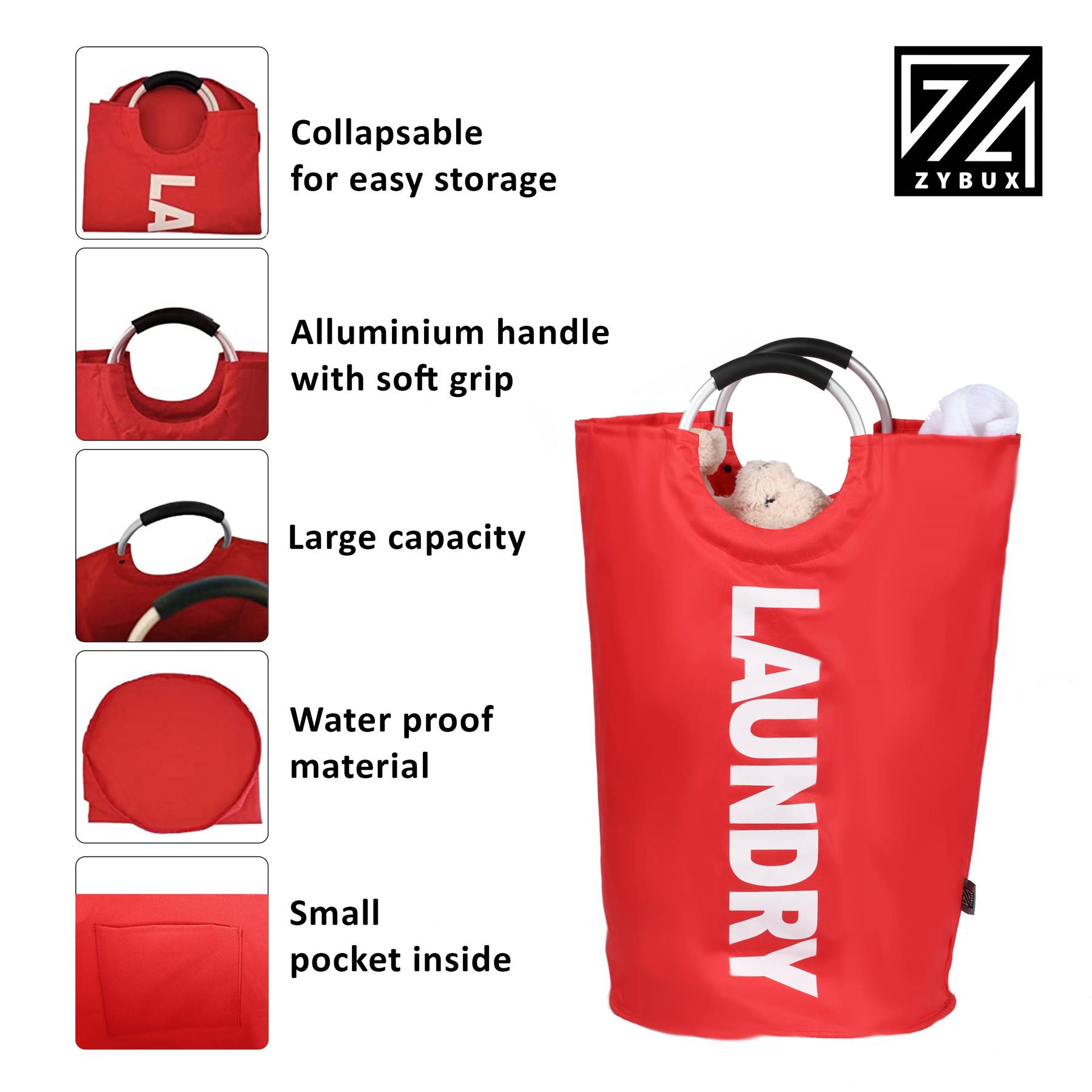 82L Foldable Fabric Laundry Basket Collapsible Clothes Hamper Bag Washing Bin UK - Picture 44 of 47