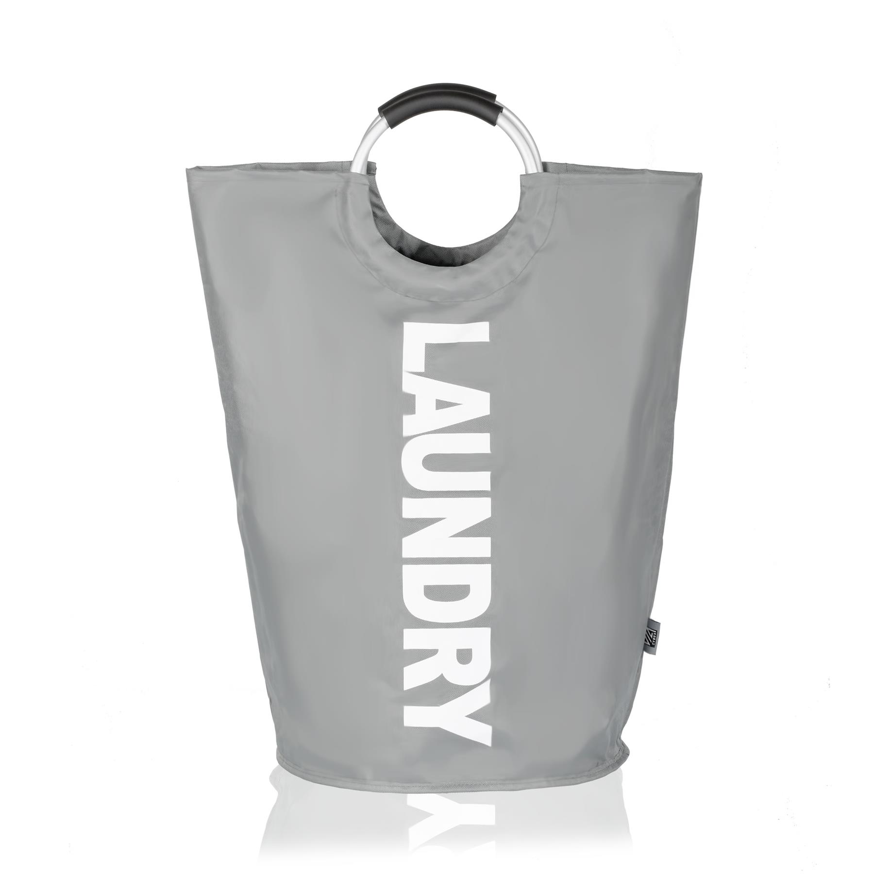 82L Foldable Fabric Laundry Basket Collapsible Clothes Hamper Bag Washing Bin UK - Picture 26 of 47